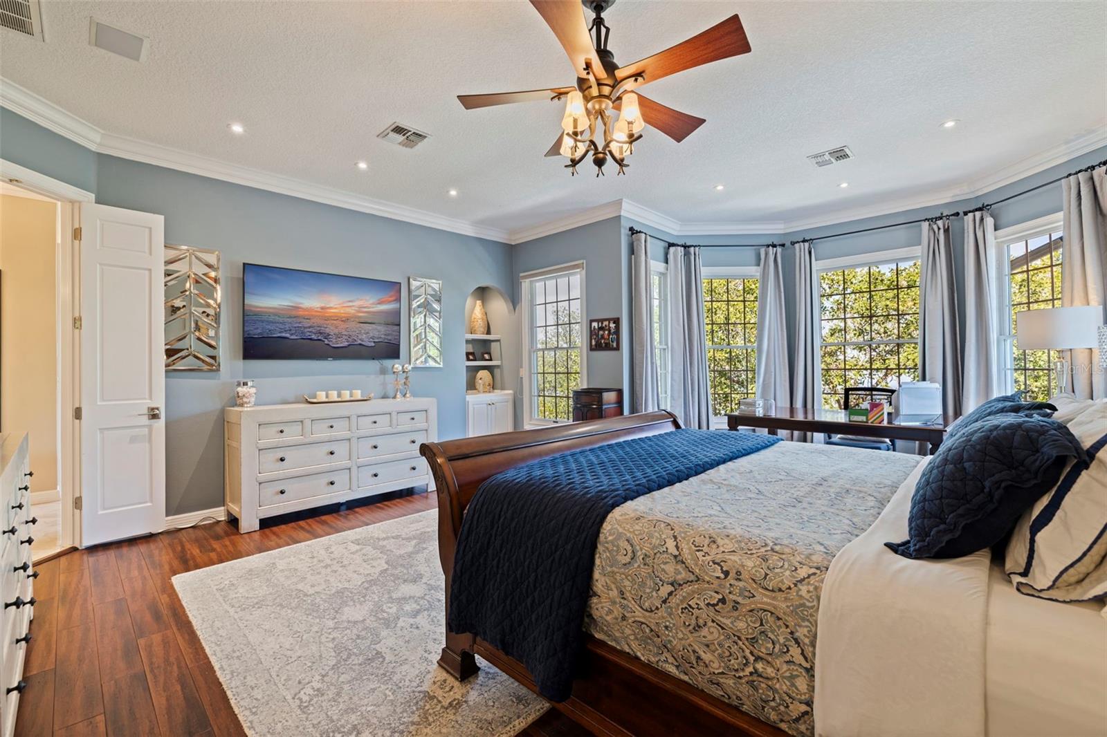 Spacious primary bedroom