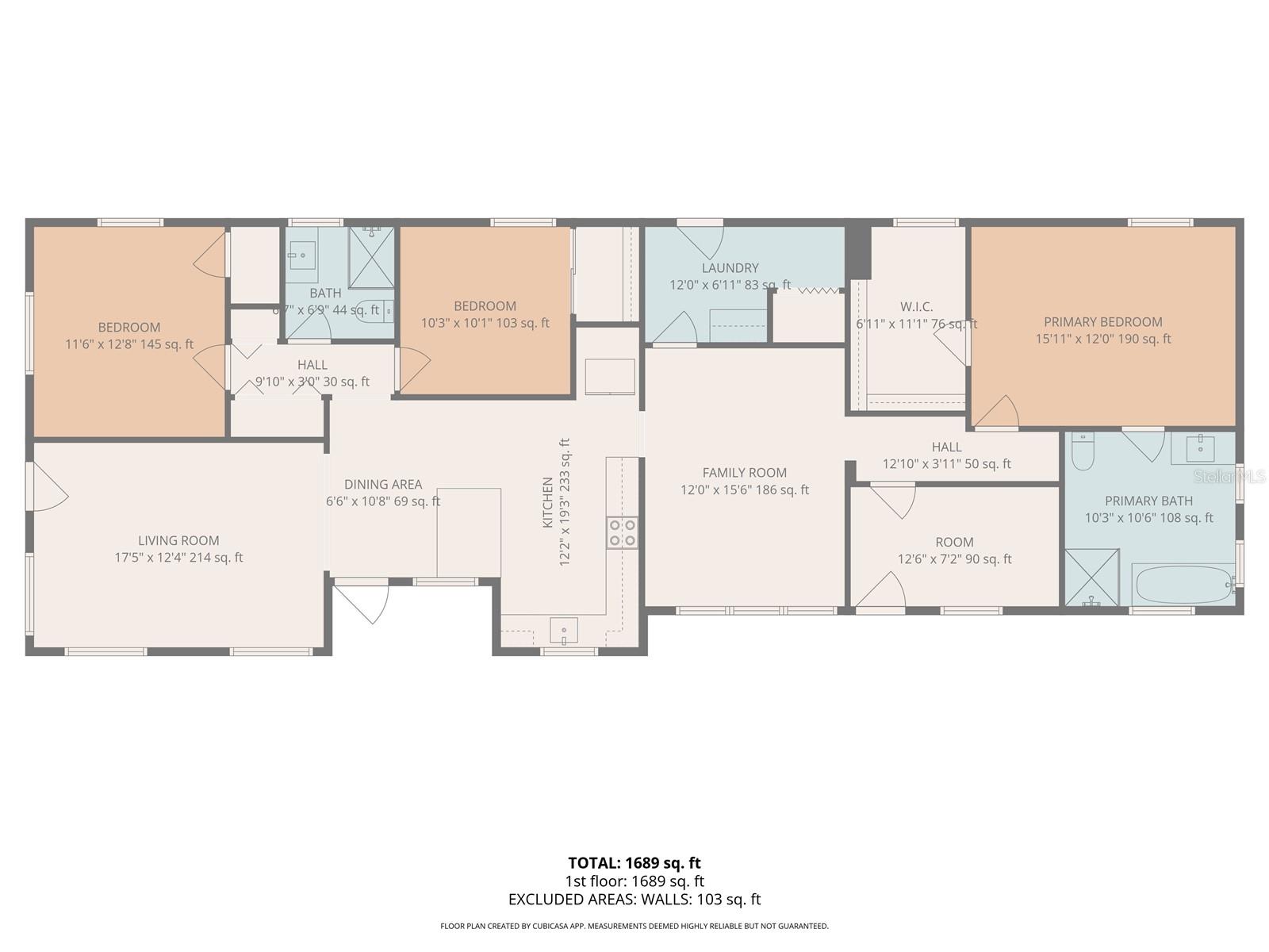 Floor Plan - Room Sizes Not to scale or accurate.