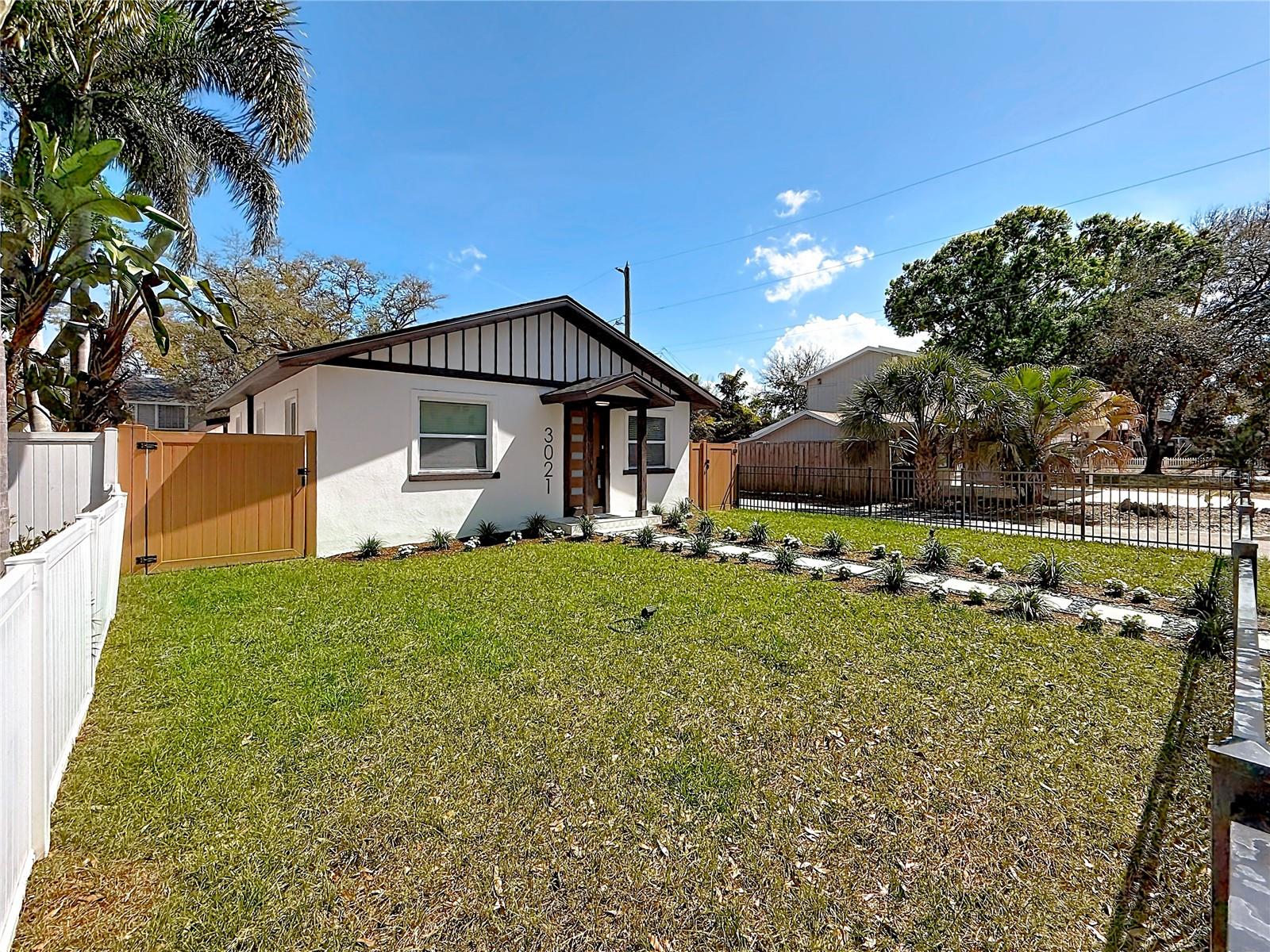 Fully Fenced in Front Yard