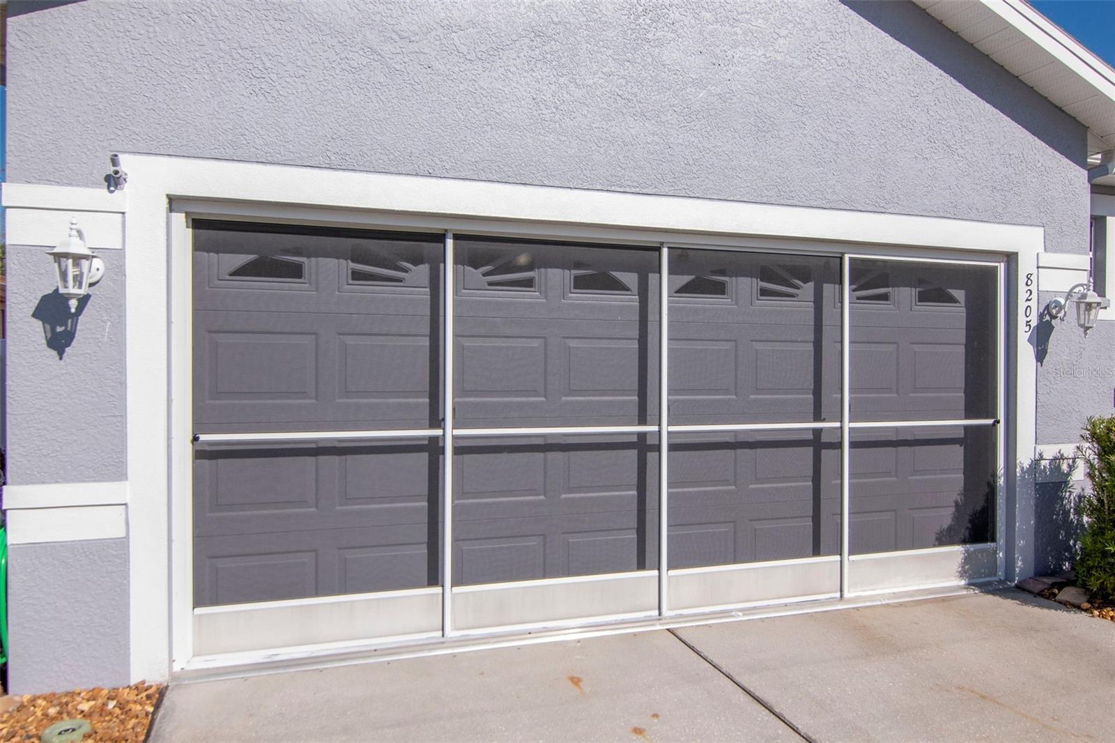 Screened Garage Door