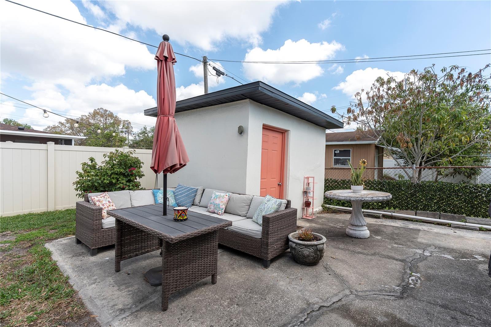Block Shed with utilities