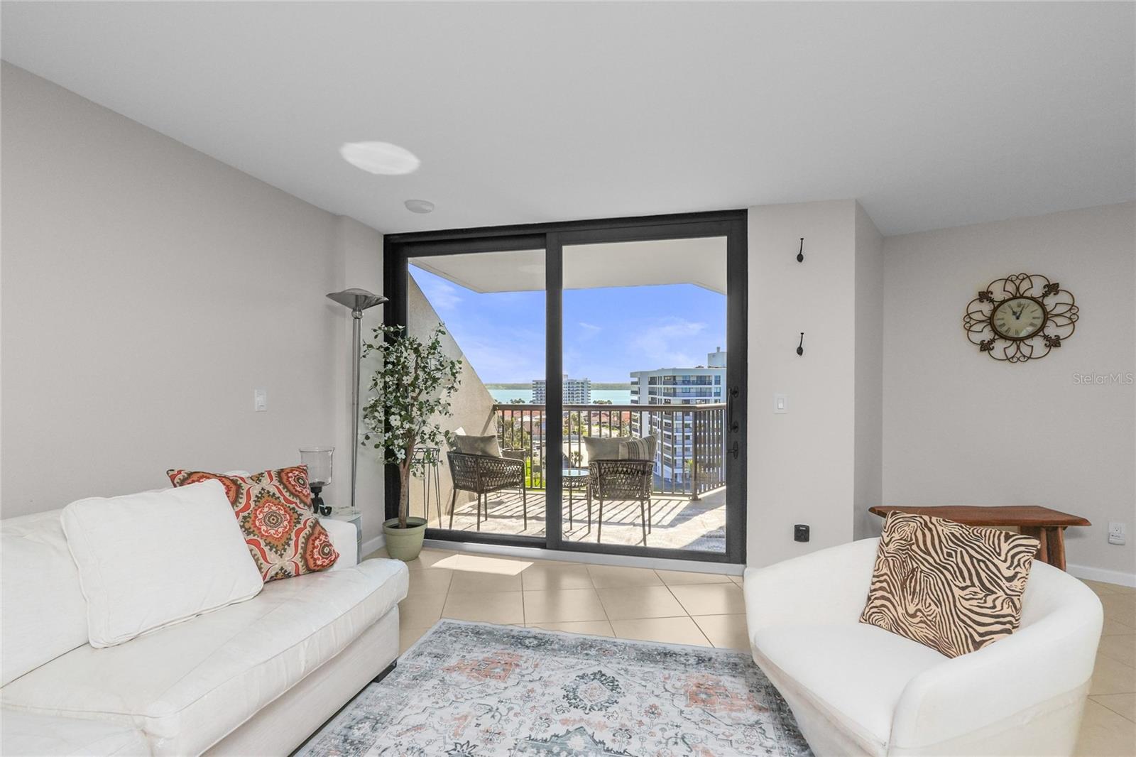 Water views from the Living Room