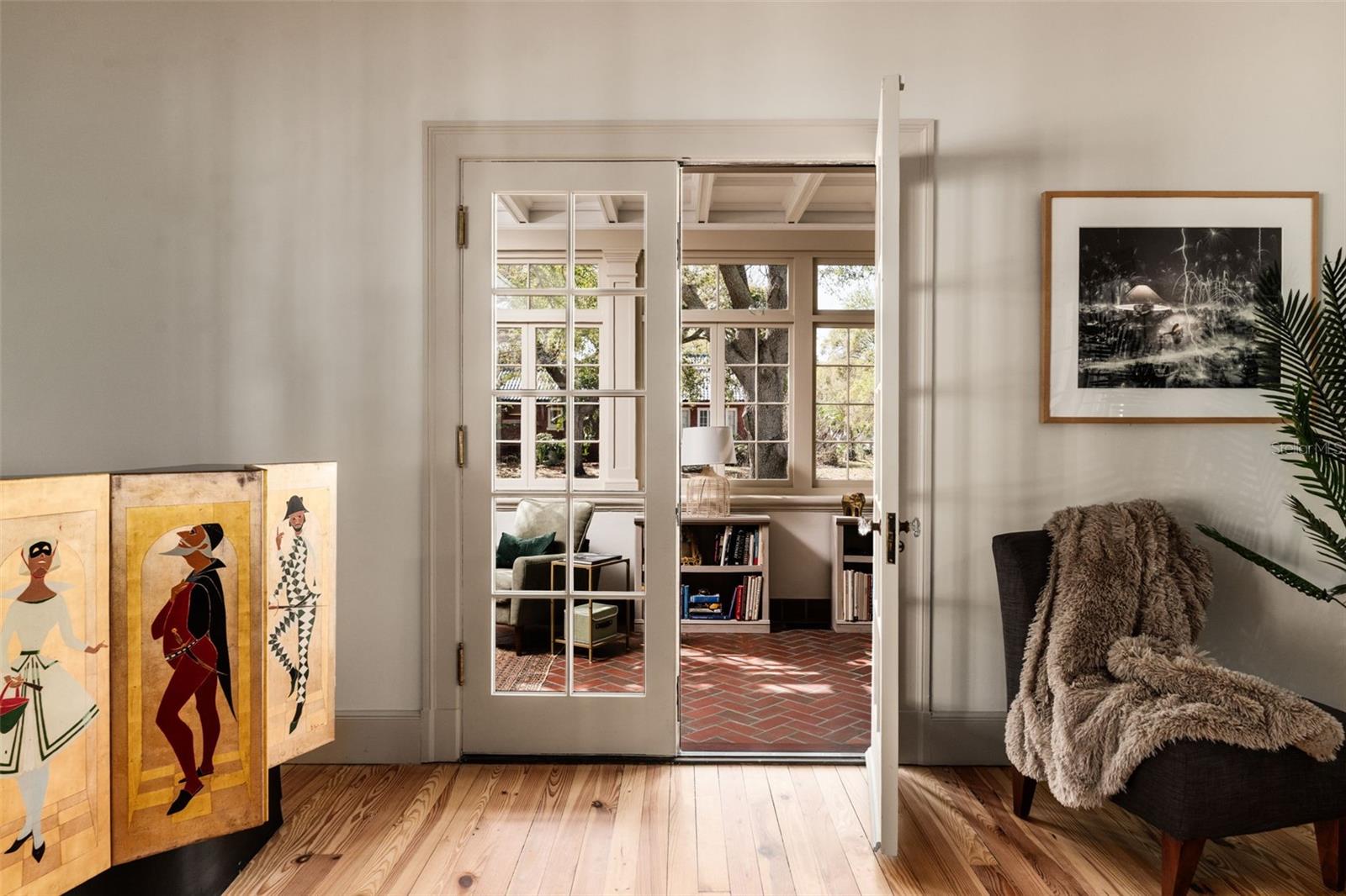 403 Jasmine Way - Living room access to the Sunroom Library