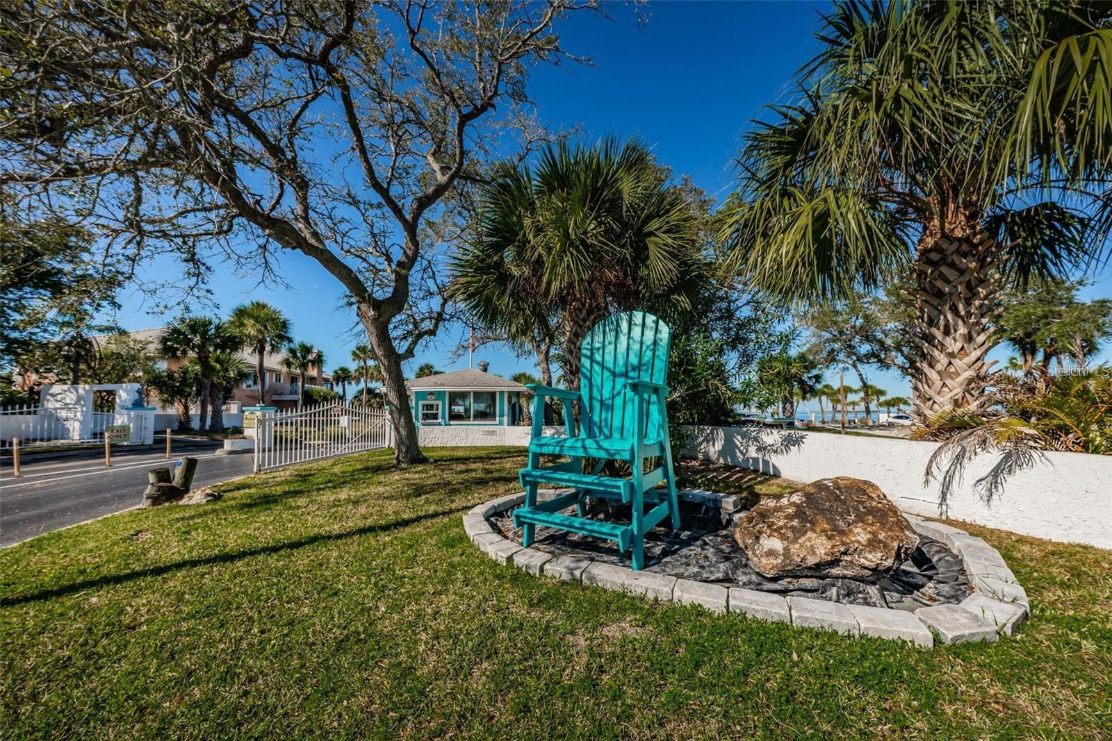 Entryway to Gulf Harbors Private Beach