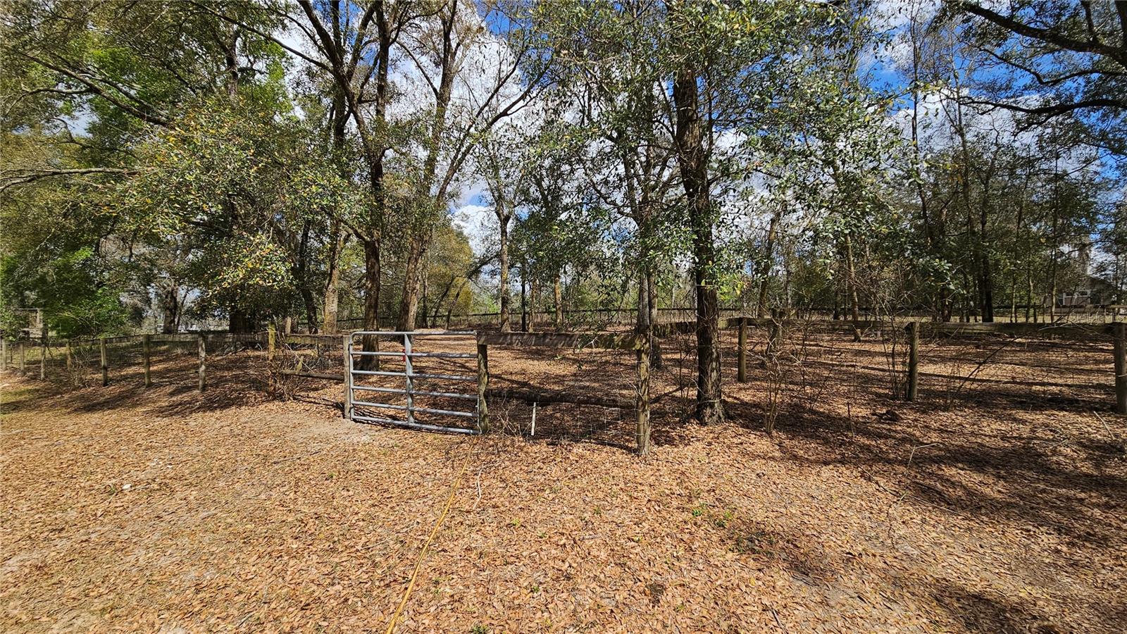 View of fenced in pasture area