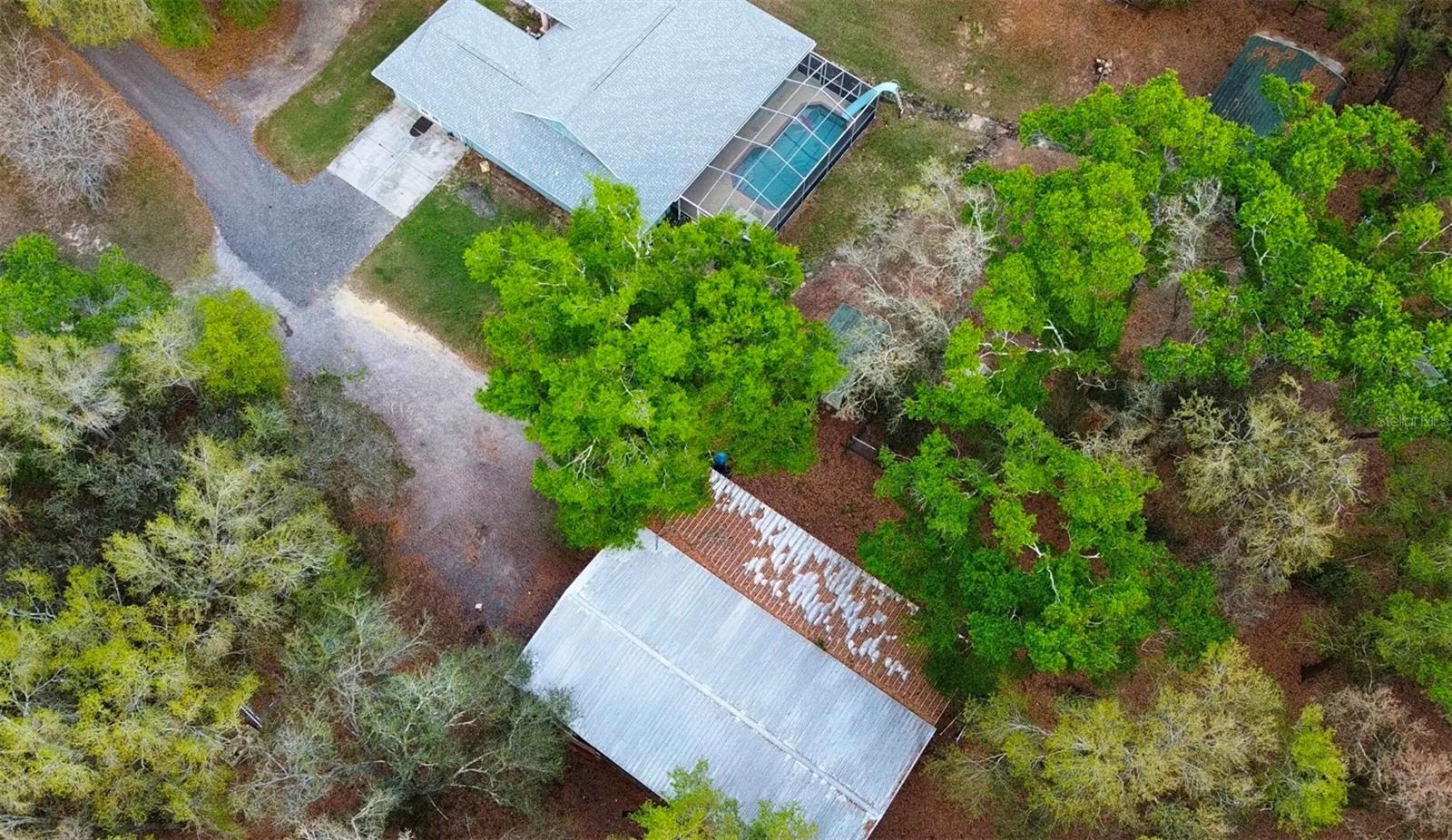 Ariel View of Home & metal building/shop