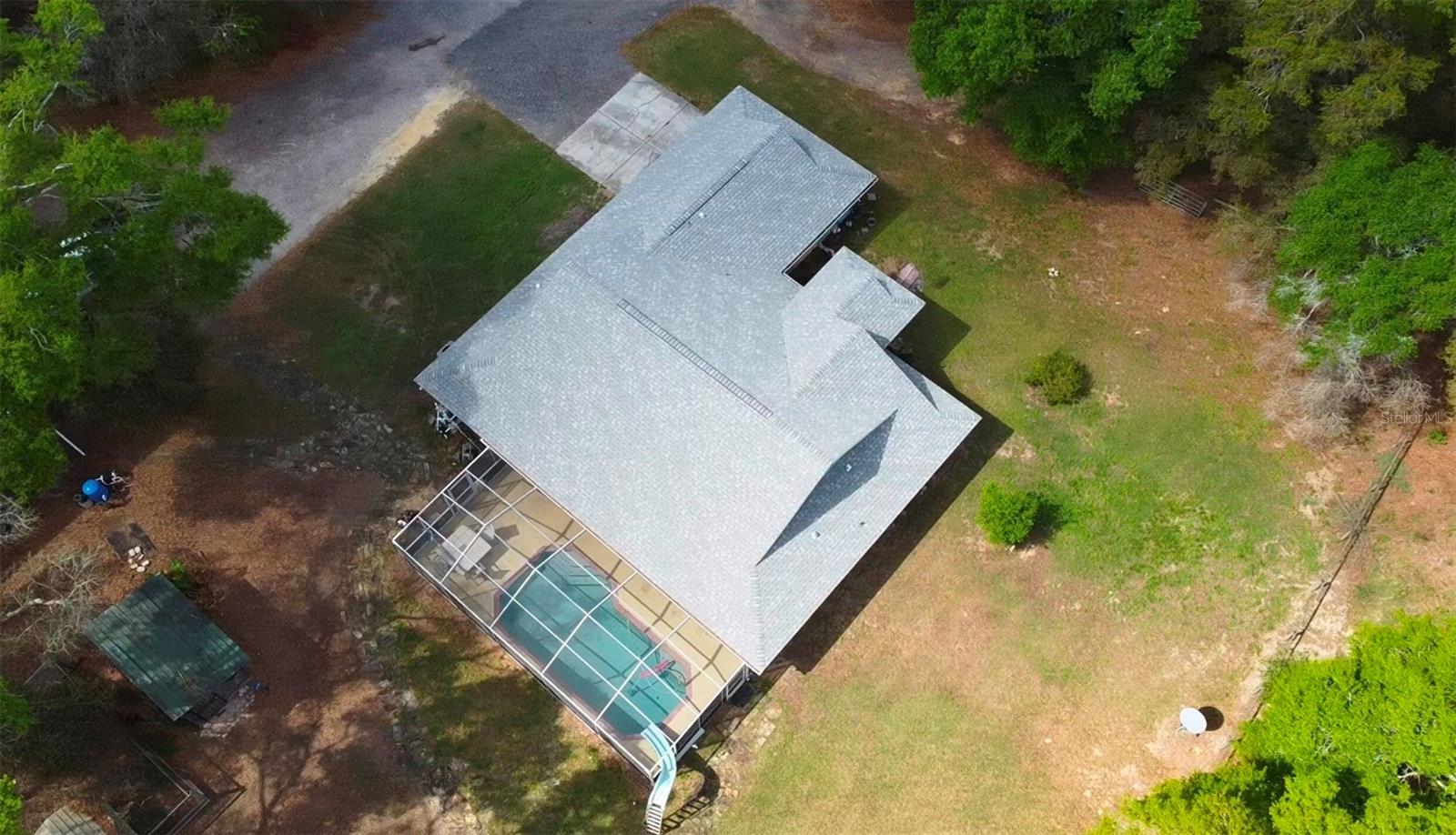 Ariel View: Dade City Pool Home