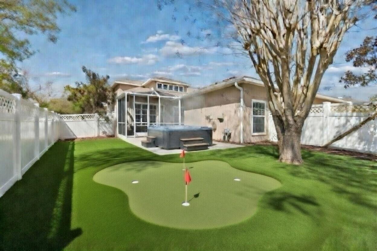 Virtual Rendering with Hot Tub & Putting Green