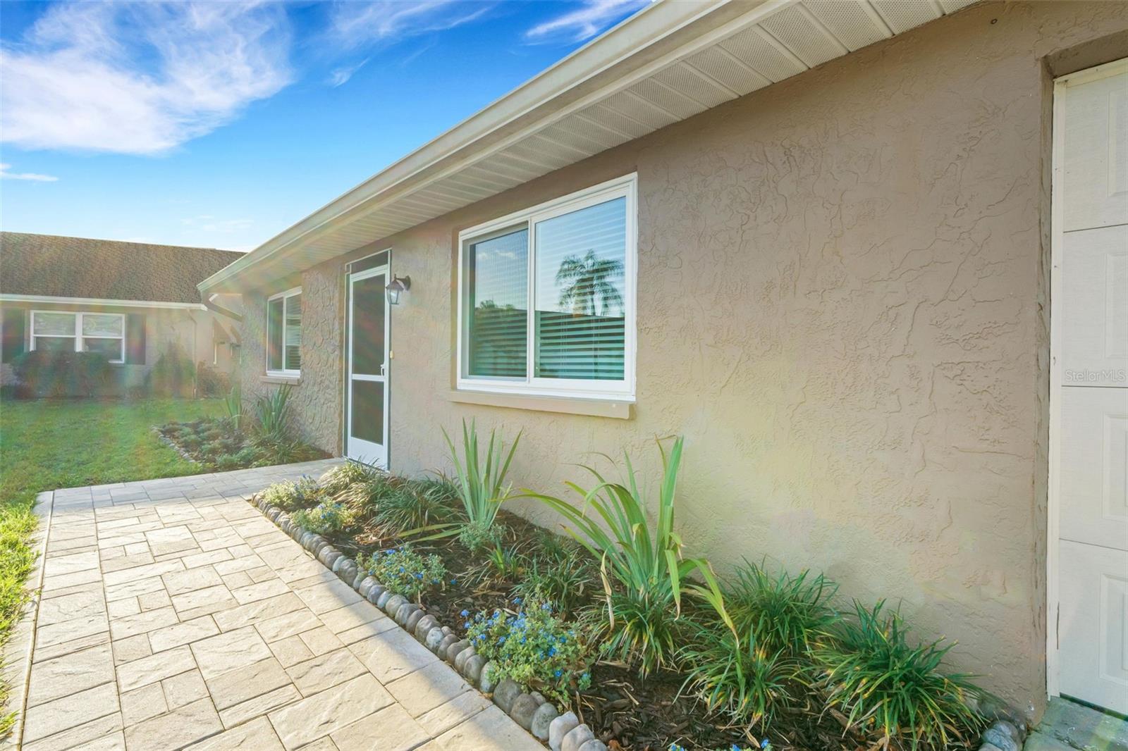 Pavers add a touch of elegance to front door