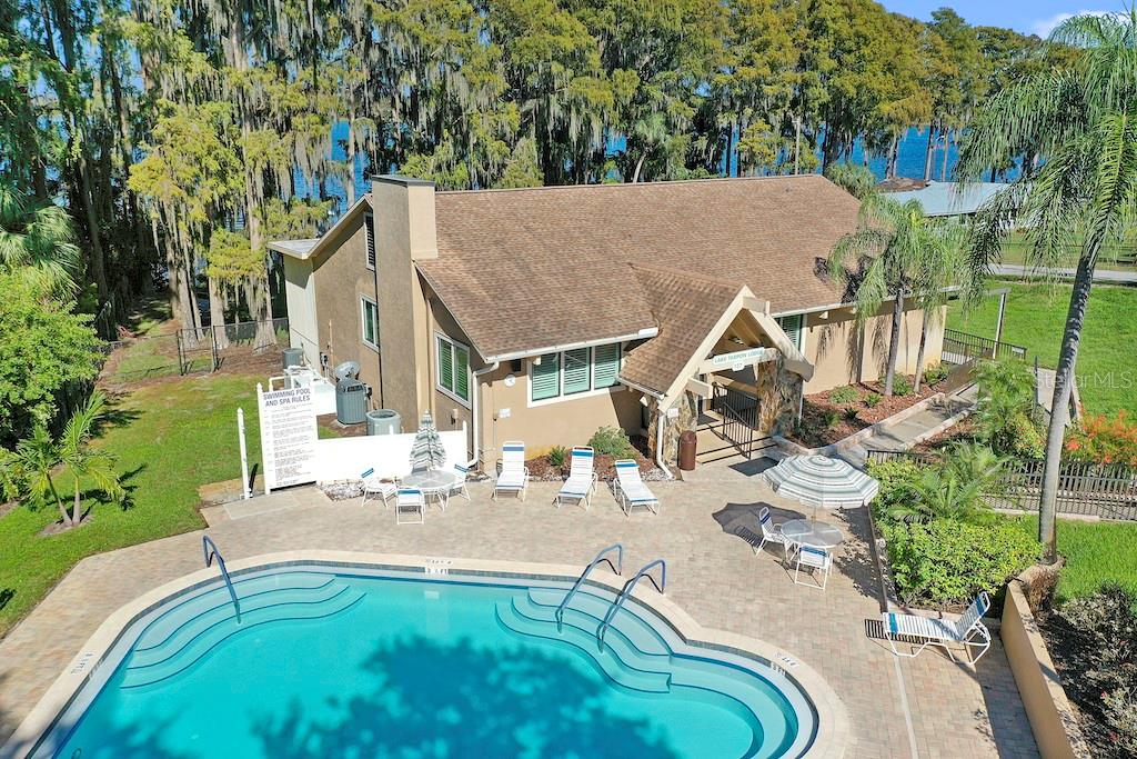 The Lodge with heated pool located on Lake Tarpon