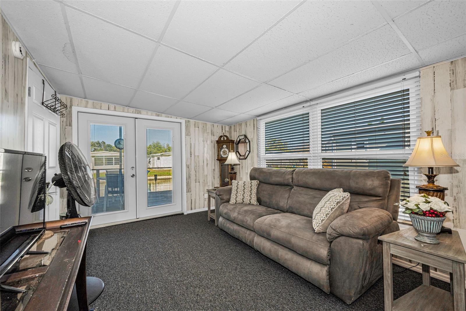 Florida room opens to the back deck