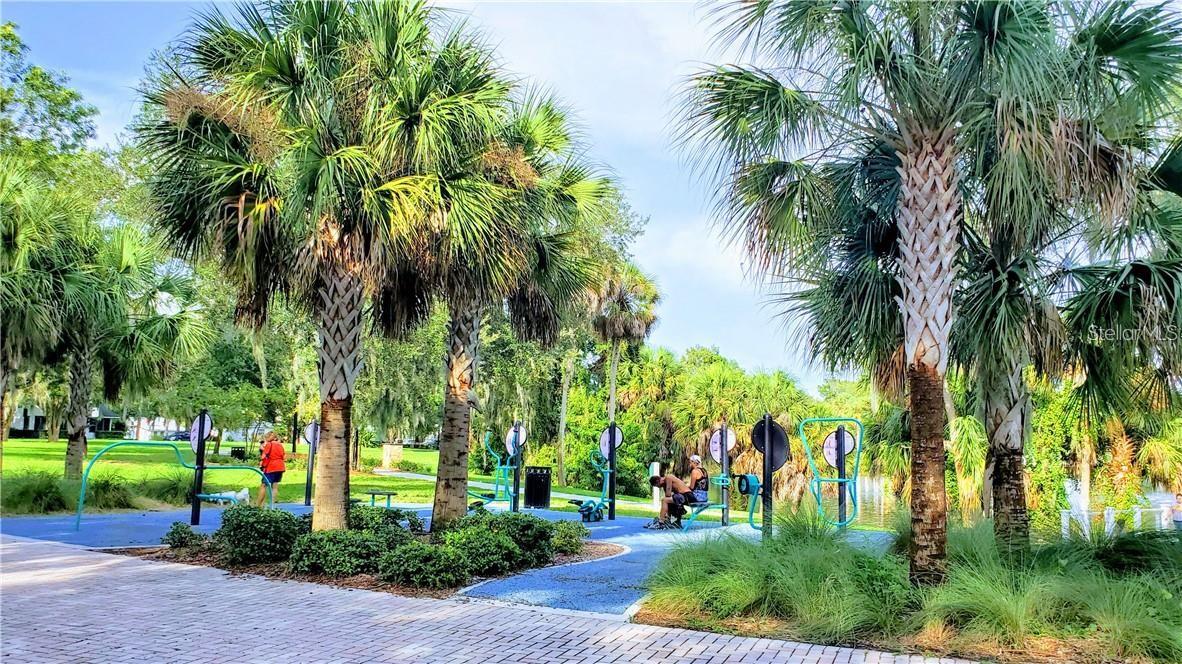 Sims Park Fitness.  A band shell, splash pad & playground.