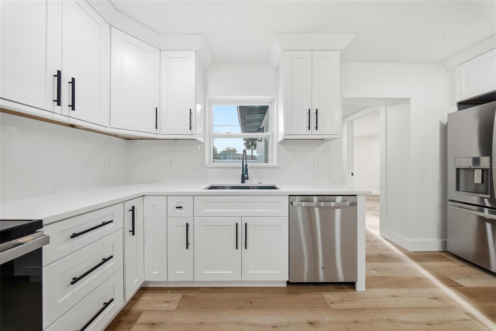 Updated Kitchen Solid Counter Tops