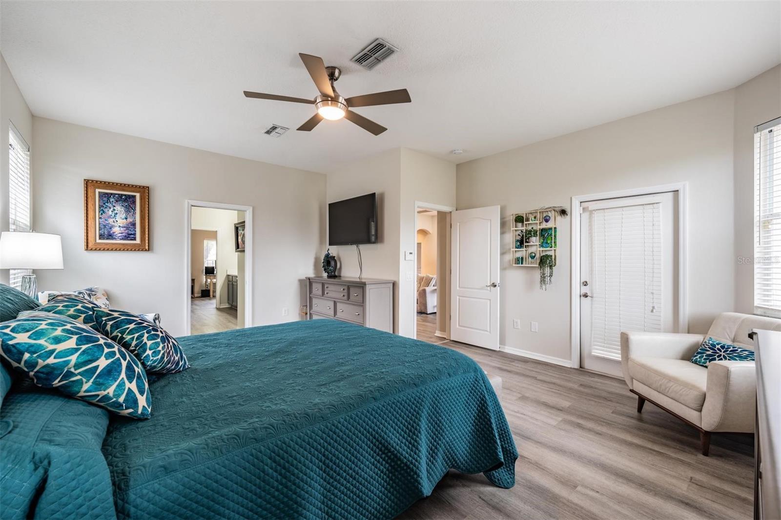 Primary bedroom with direct lanai access