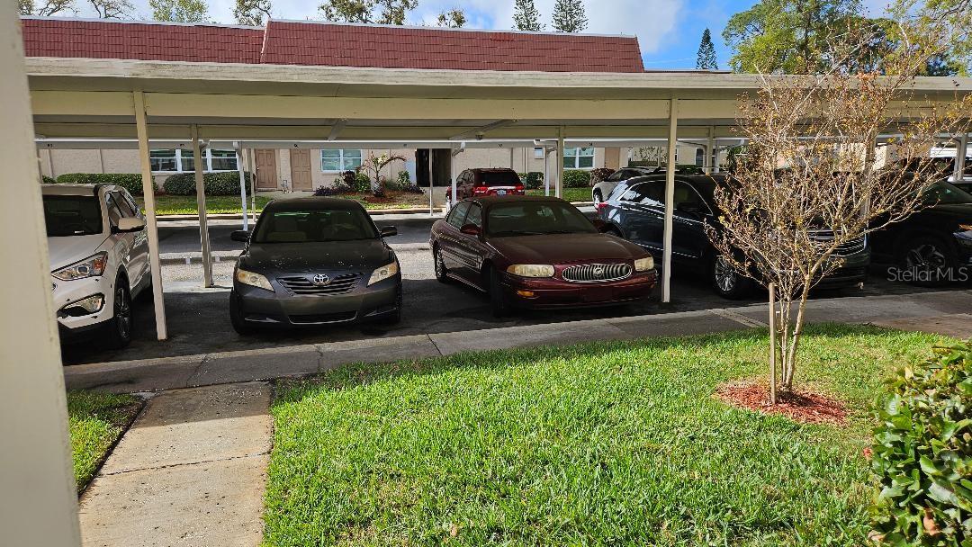 carport, right in front of unit.