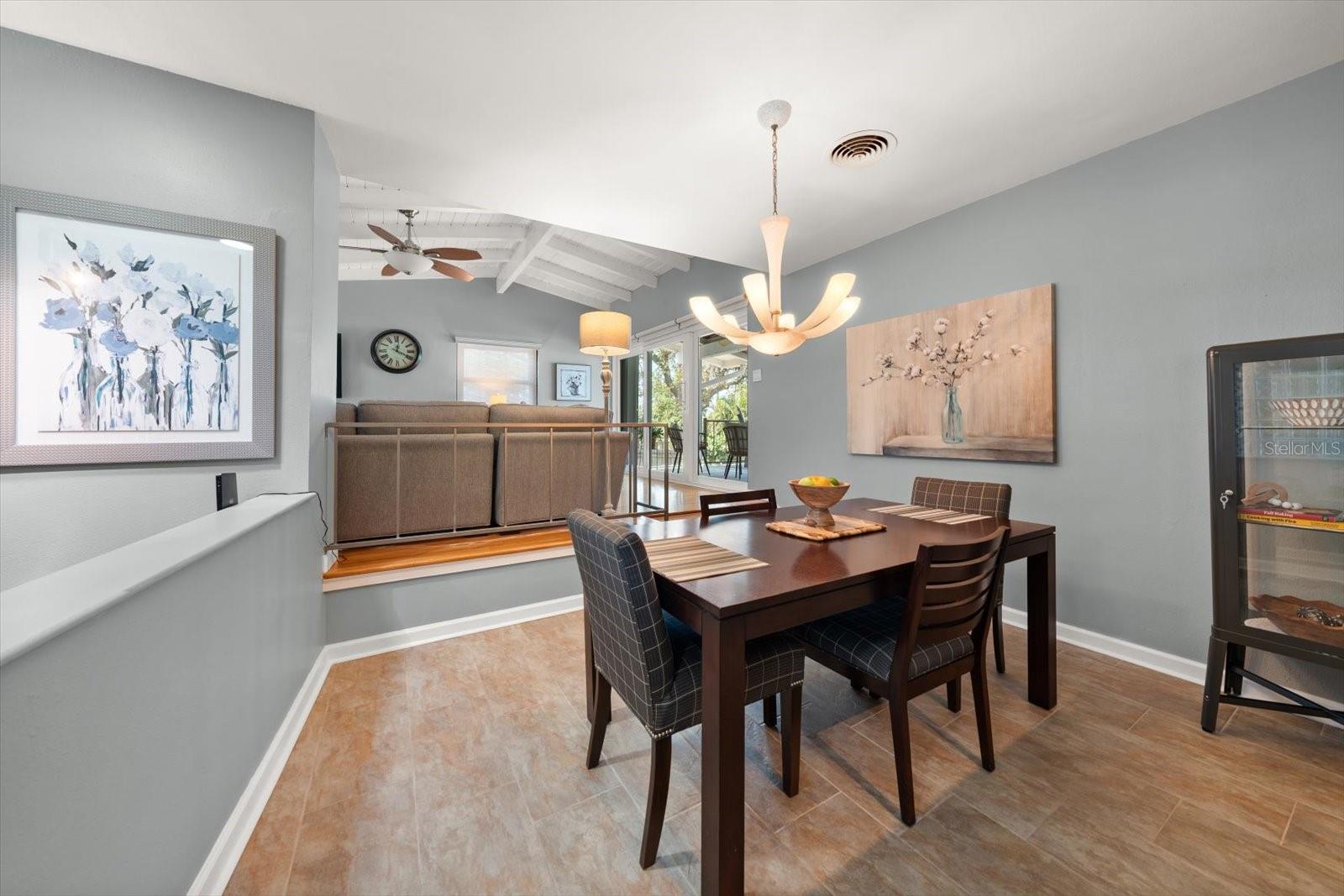Dining area adjacent to kitchen.