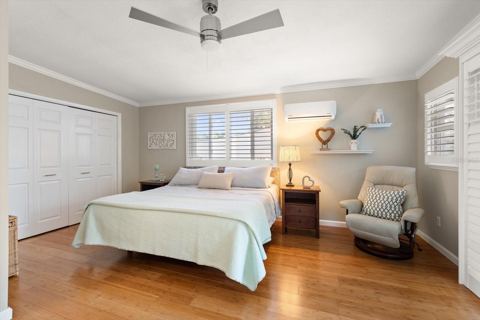 Primary Suite with private access to pool and yard.