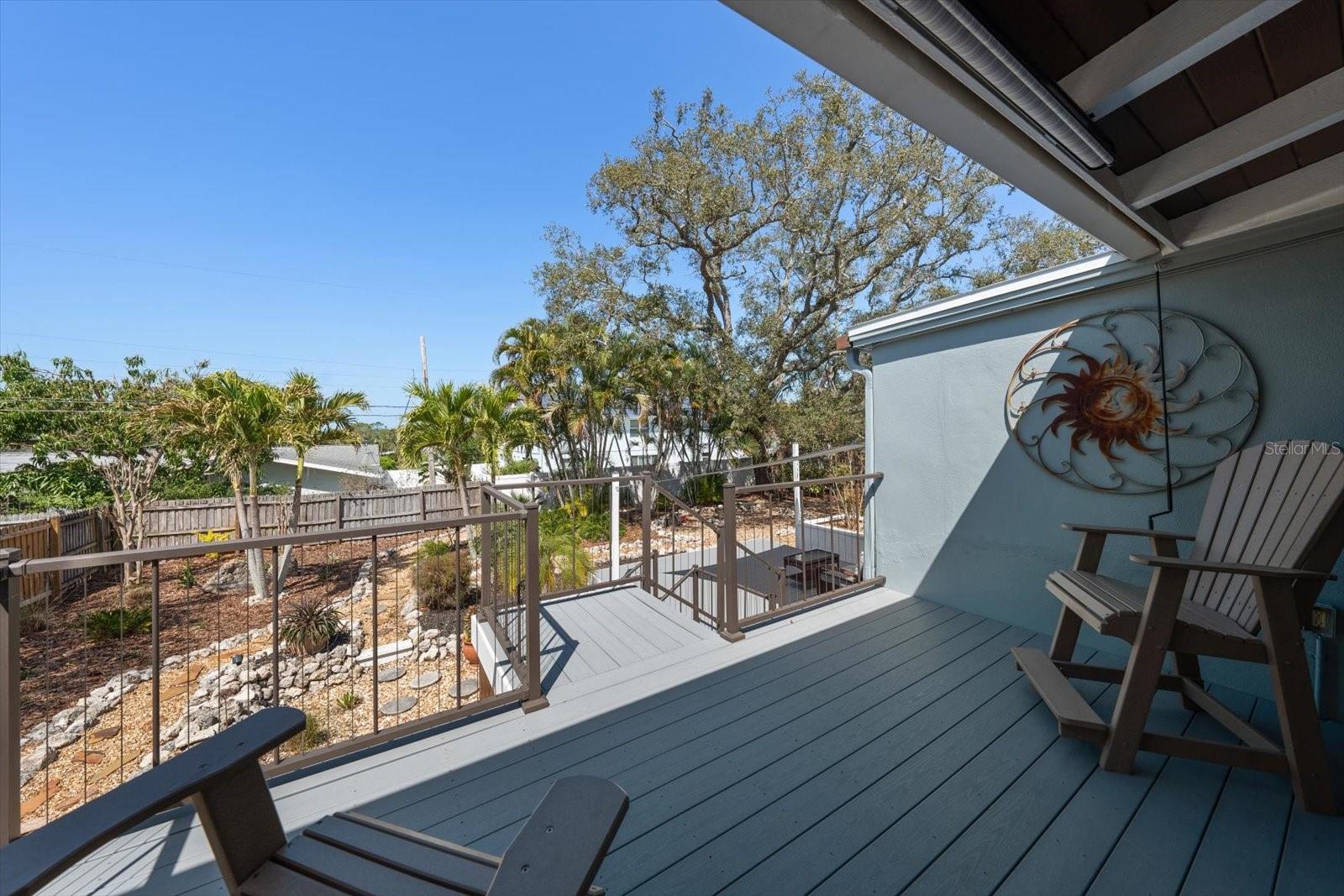 Upper deck off of Family room.