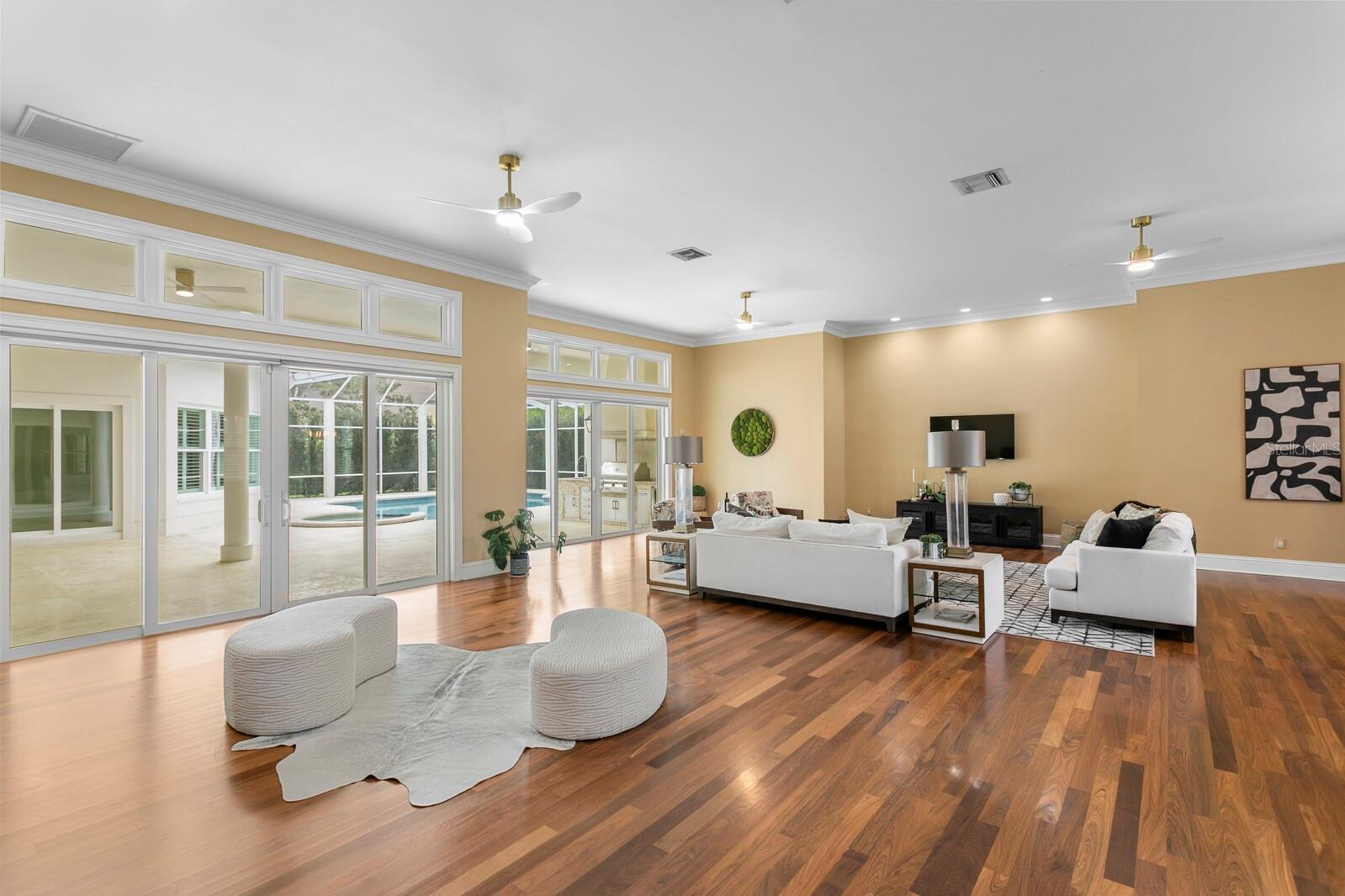 Spacious Family Room with room for game table