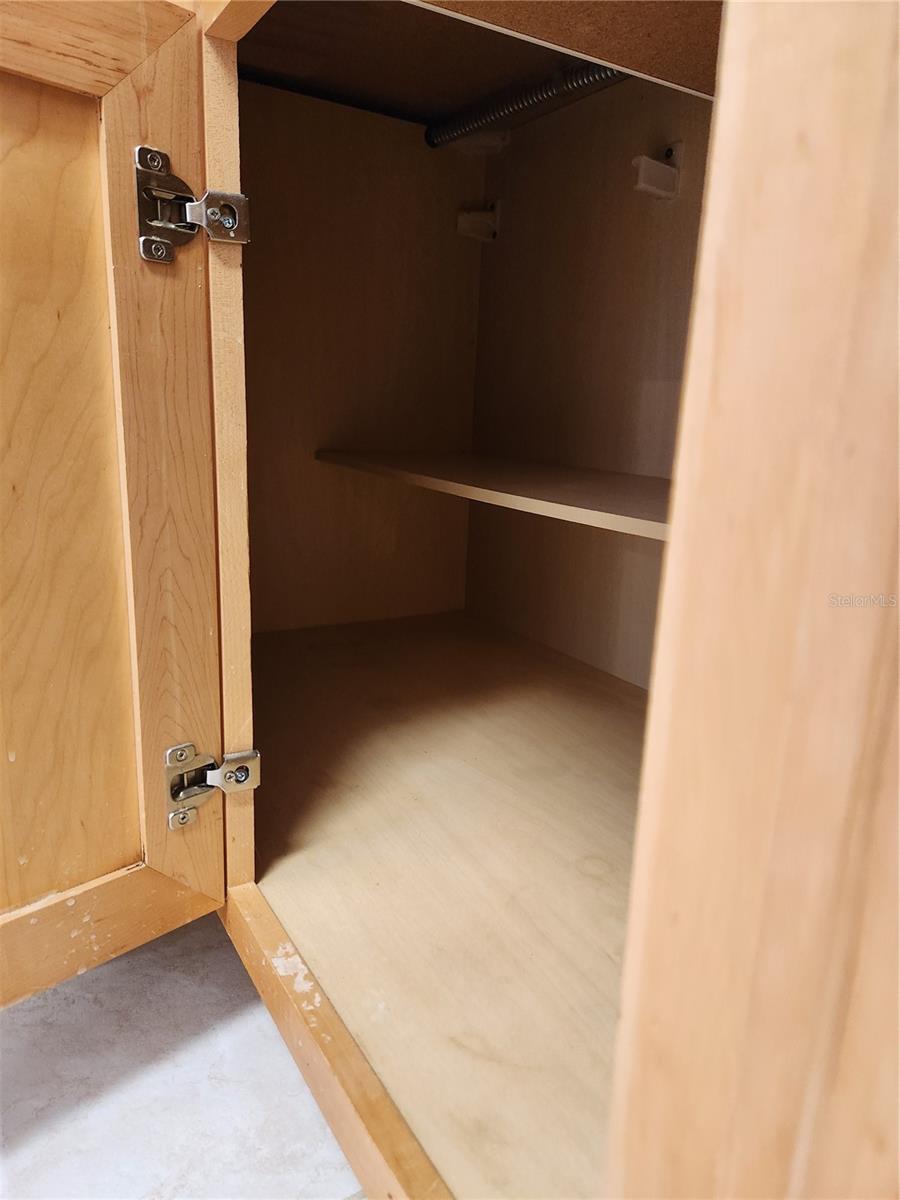 Usable corner cabinet!