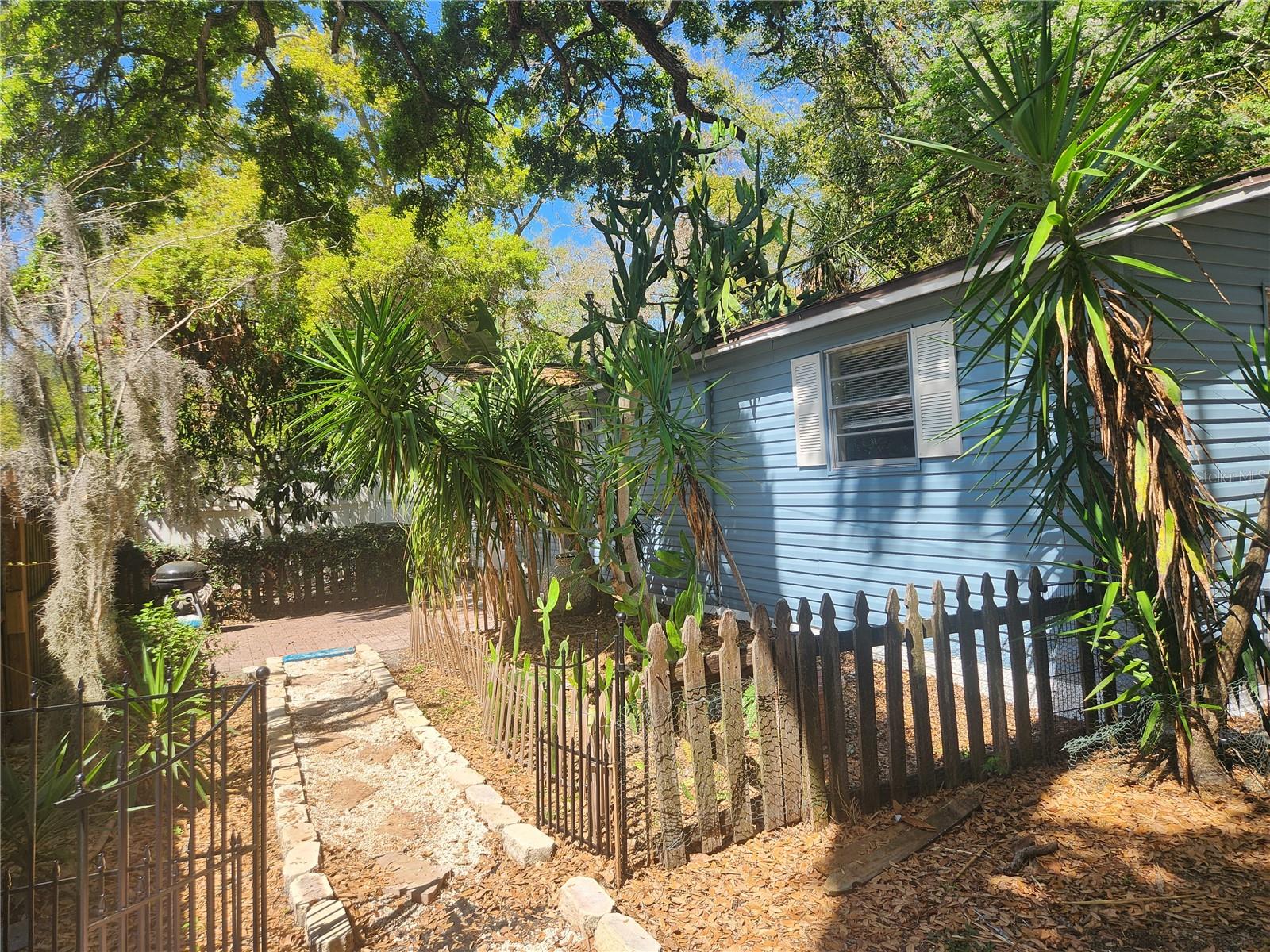 Walkway to back Patio from back yard