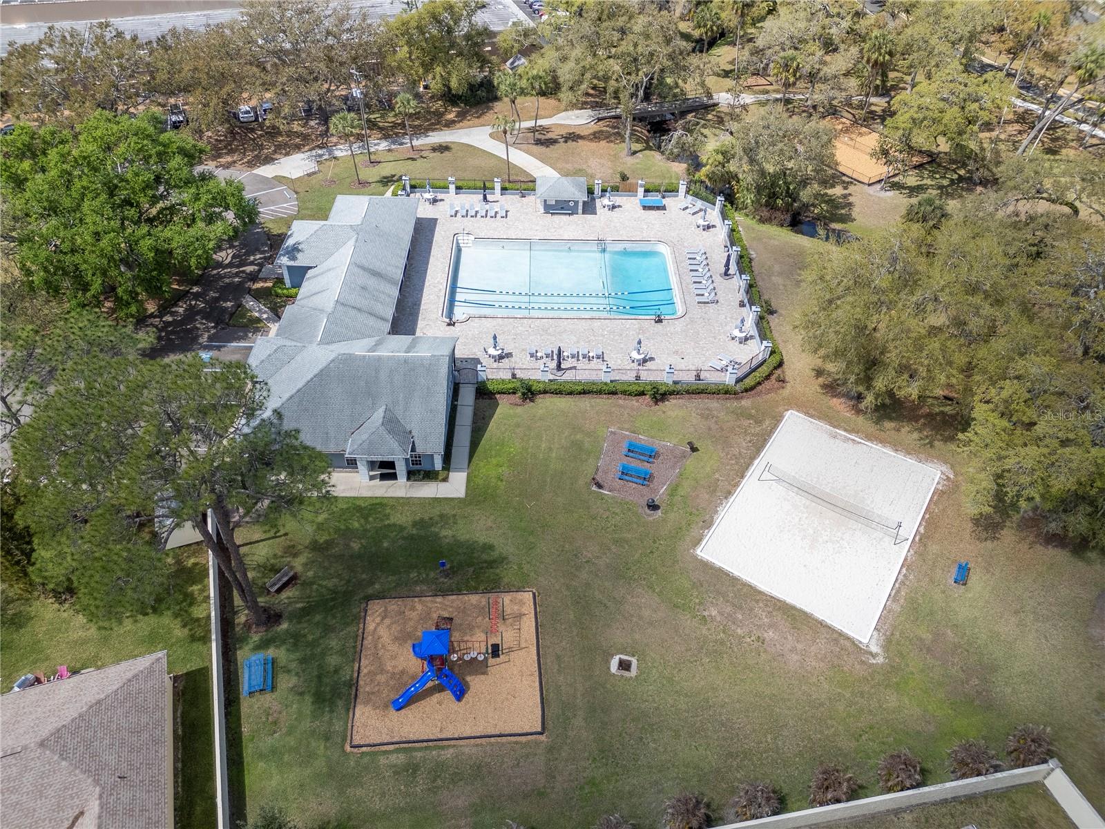 Community Pool, Playground and Tennis Courts
