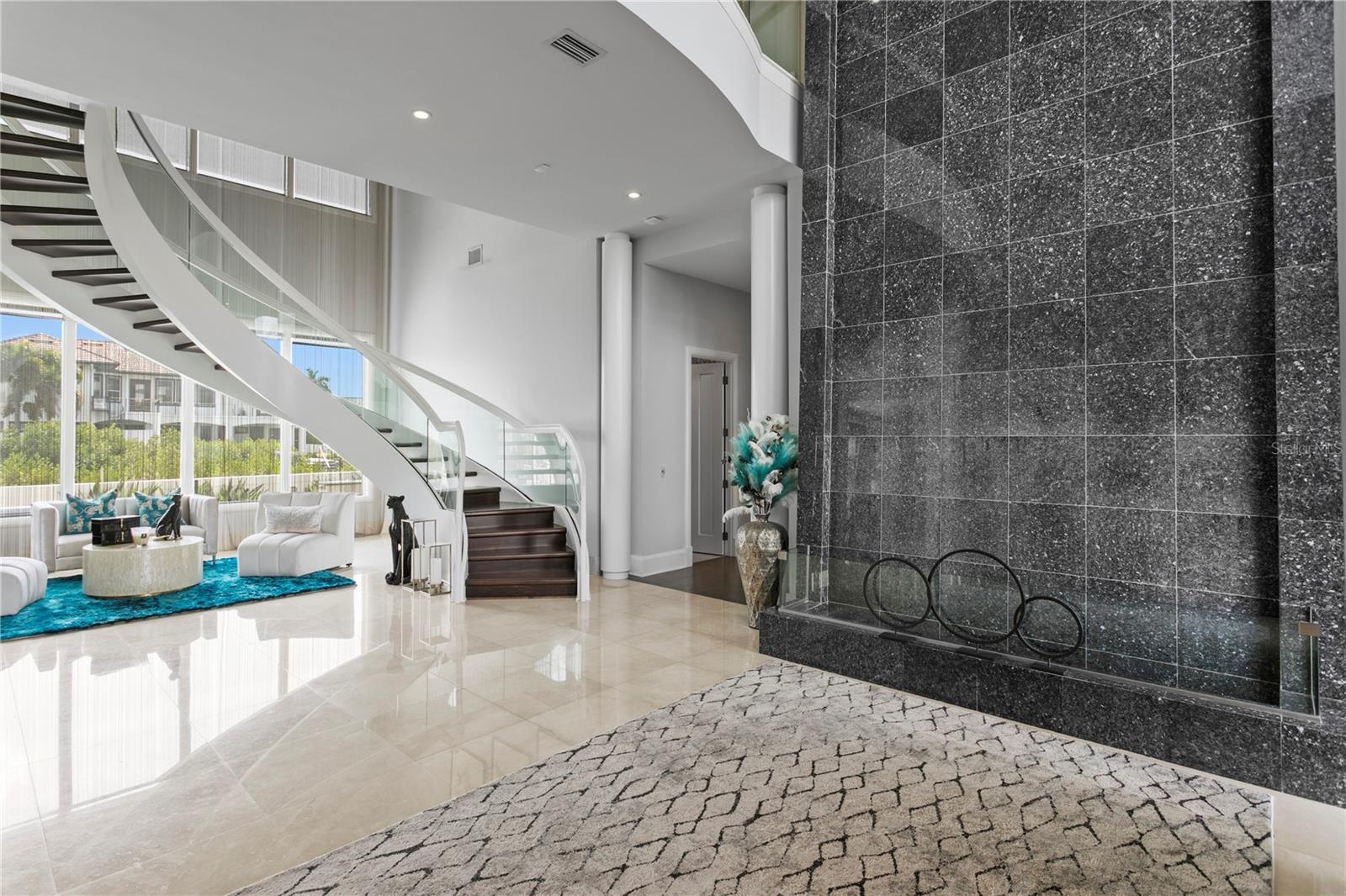 Floor to Ceiling Indoor Waterfall