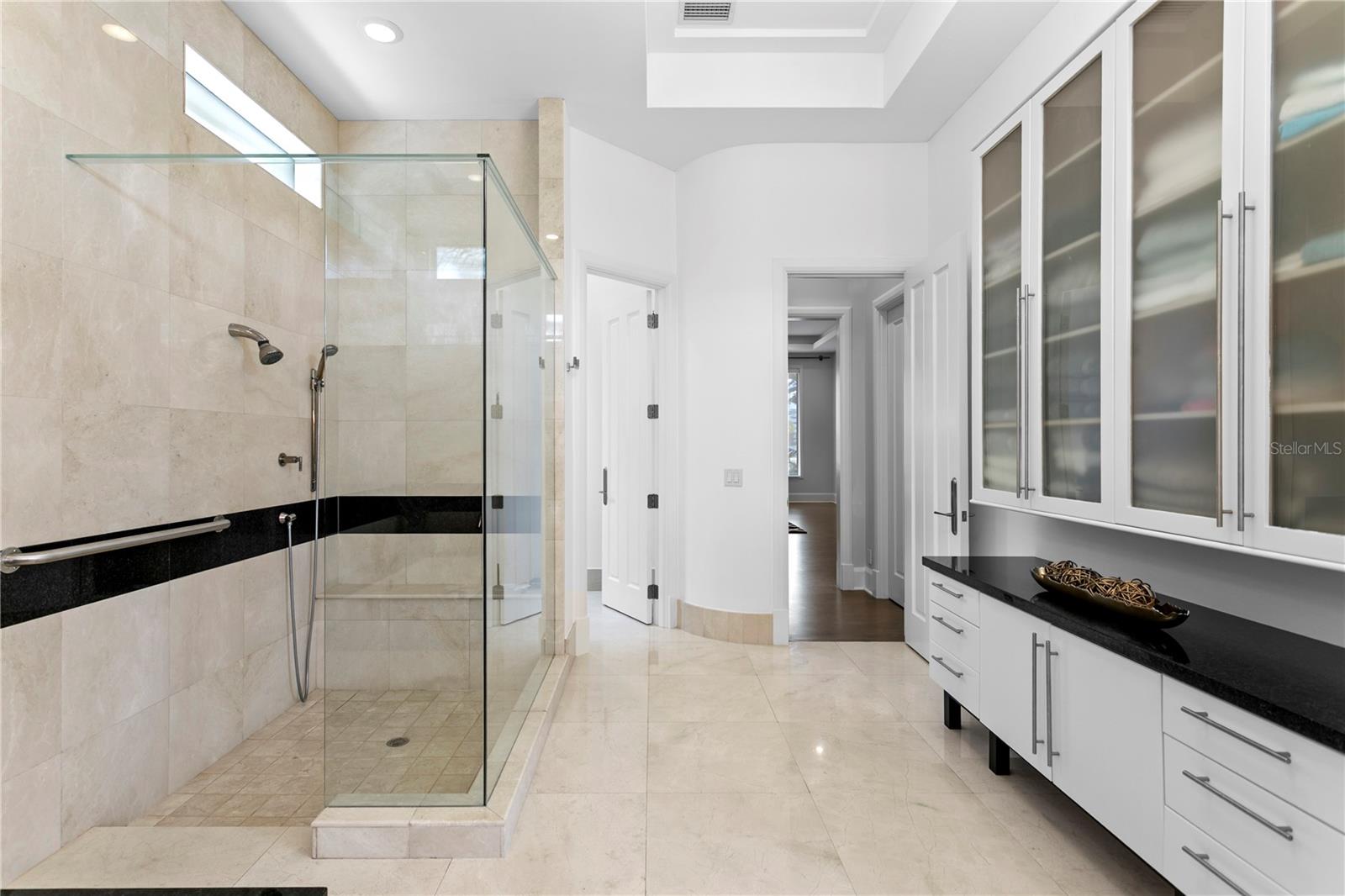 Built-In Storage and Zero Entry Shower