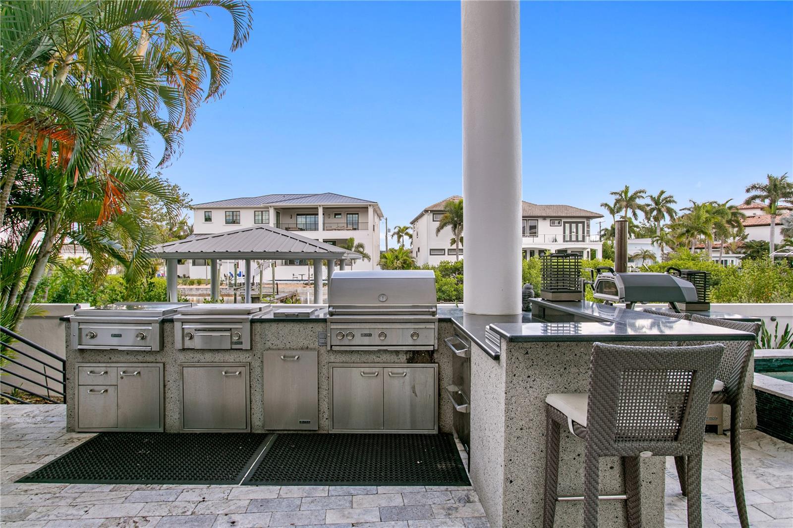 Grill, Flat Top, Refrigerators and Beer Tap