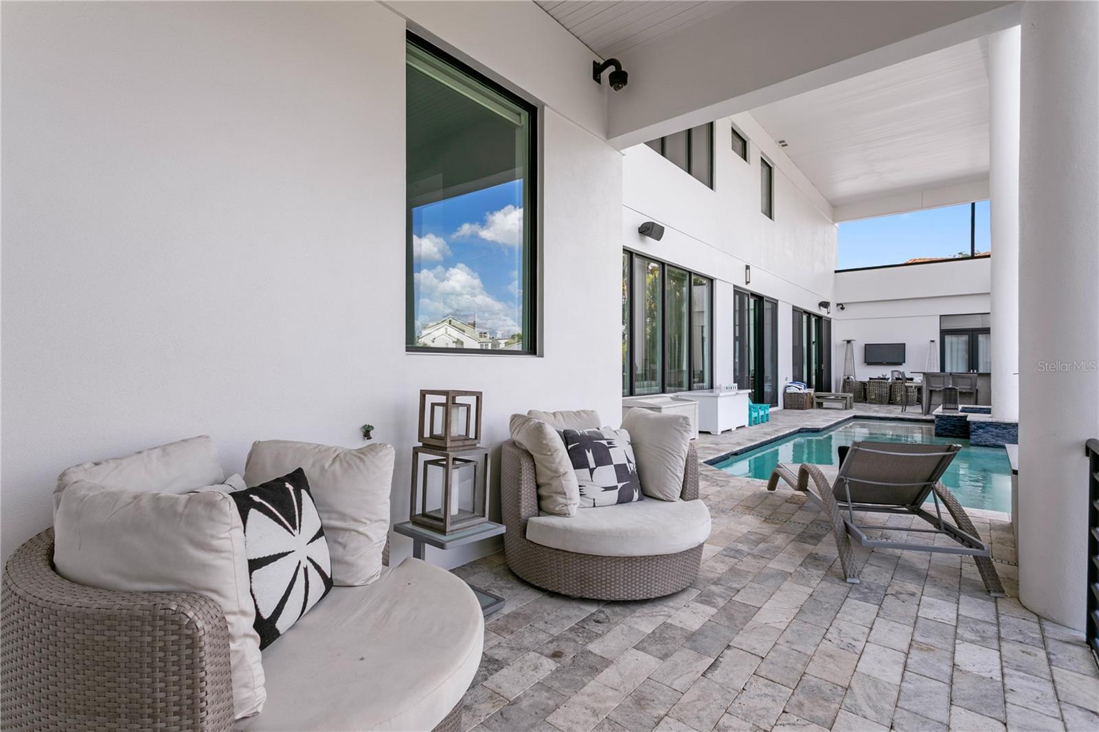 Covered Seating Area Outside First Floor Owner''s Suite