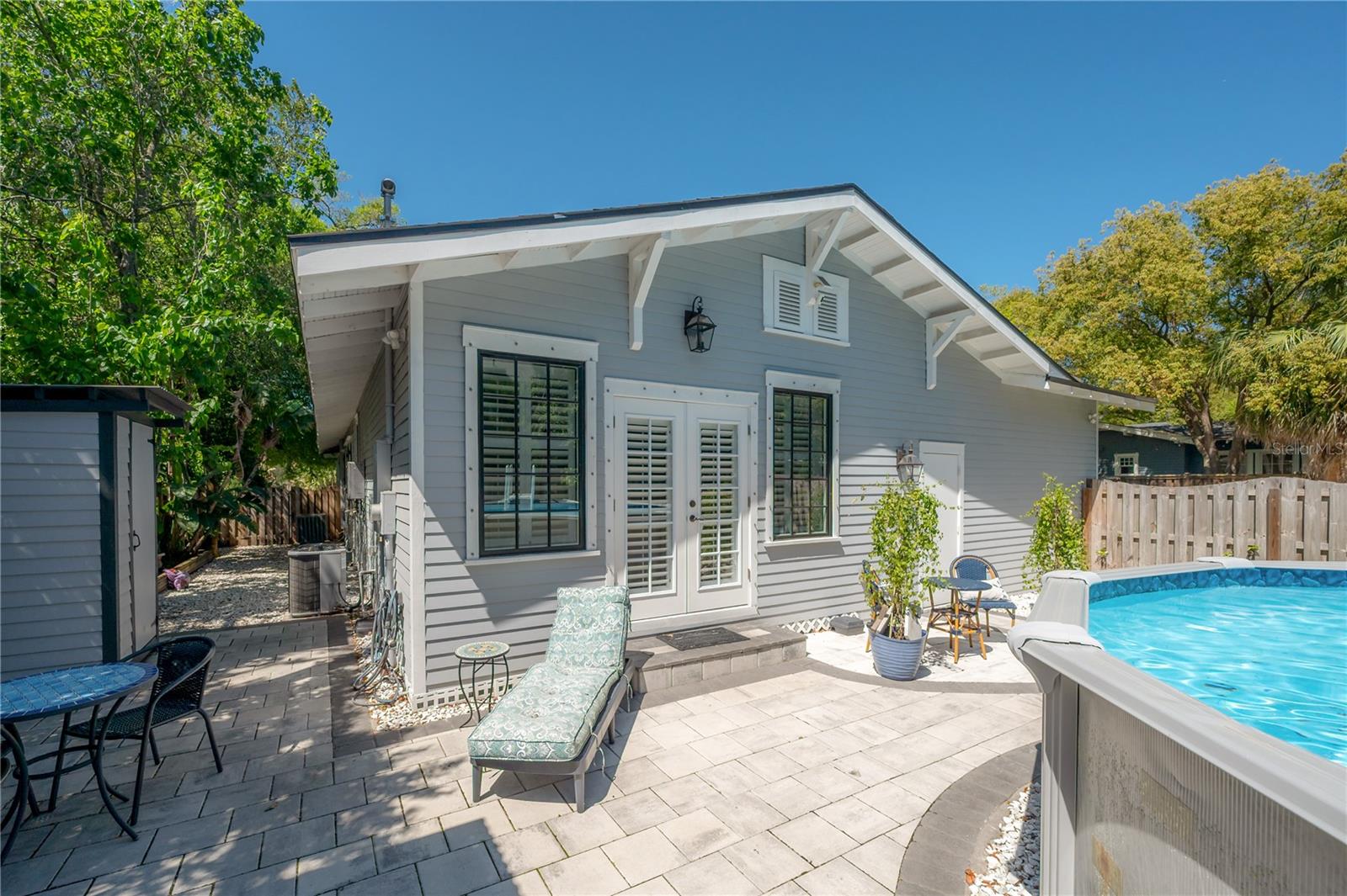 Stairs to crow's nest where the office is located