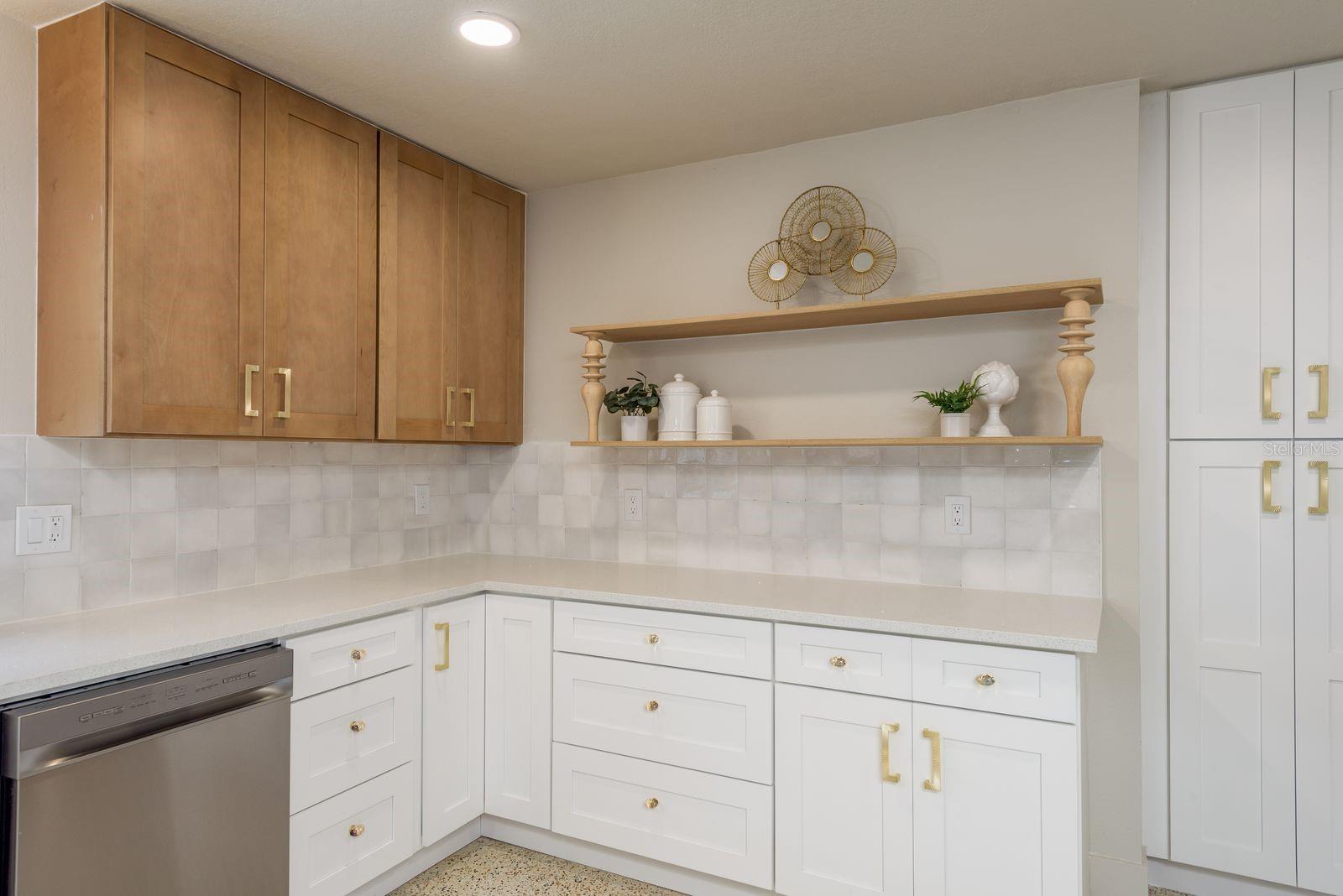 Chef's kitchen with appliance and coffee bar, all wood soft close cabinetry