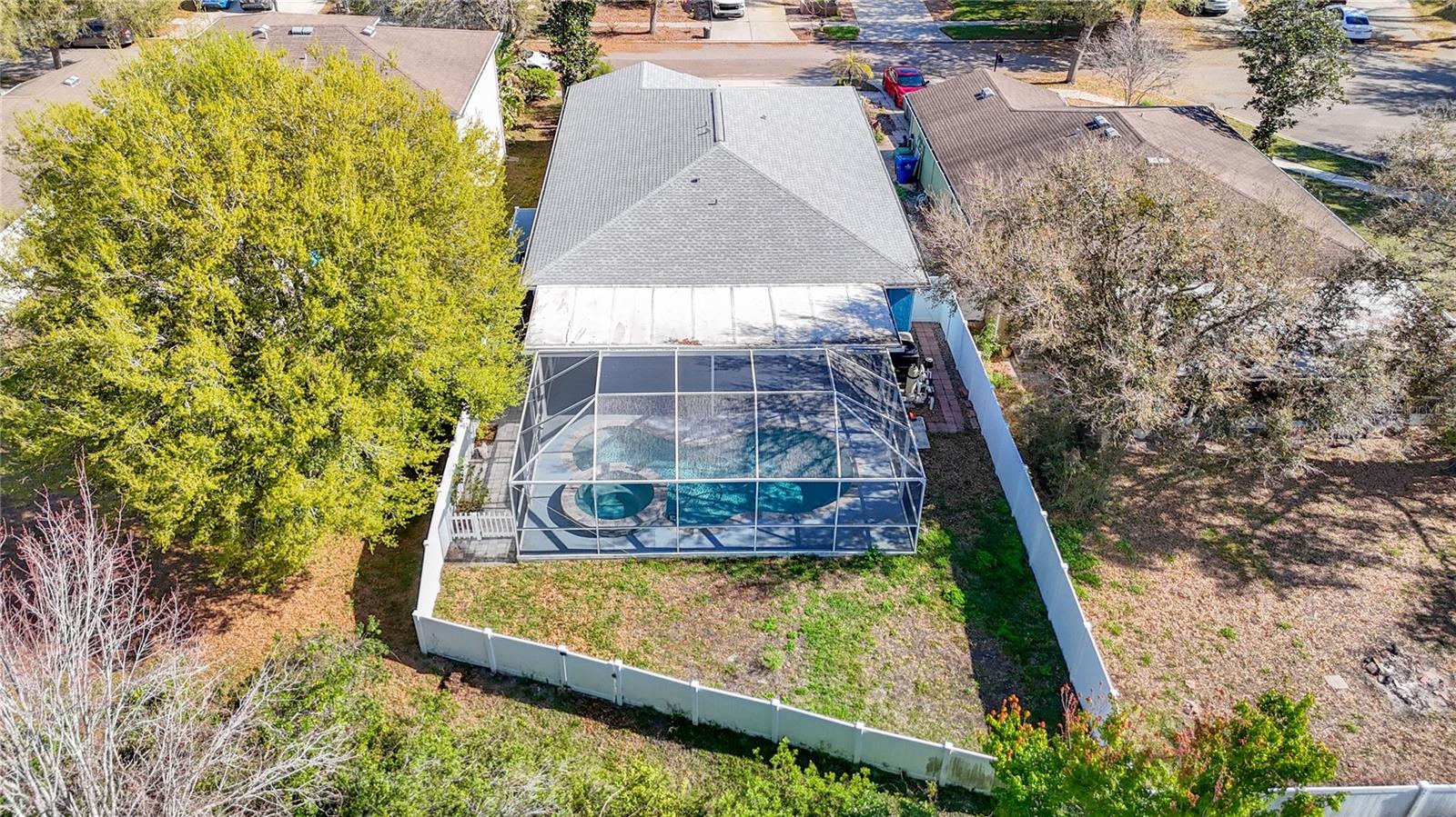 Fully fenced yard pvc