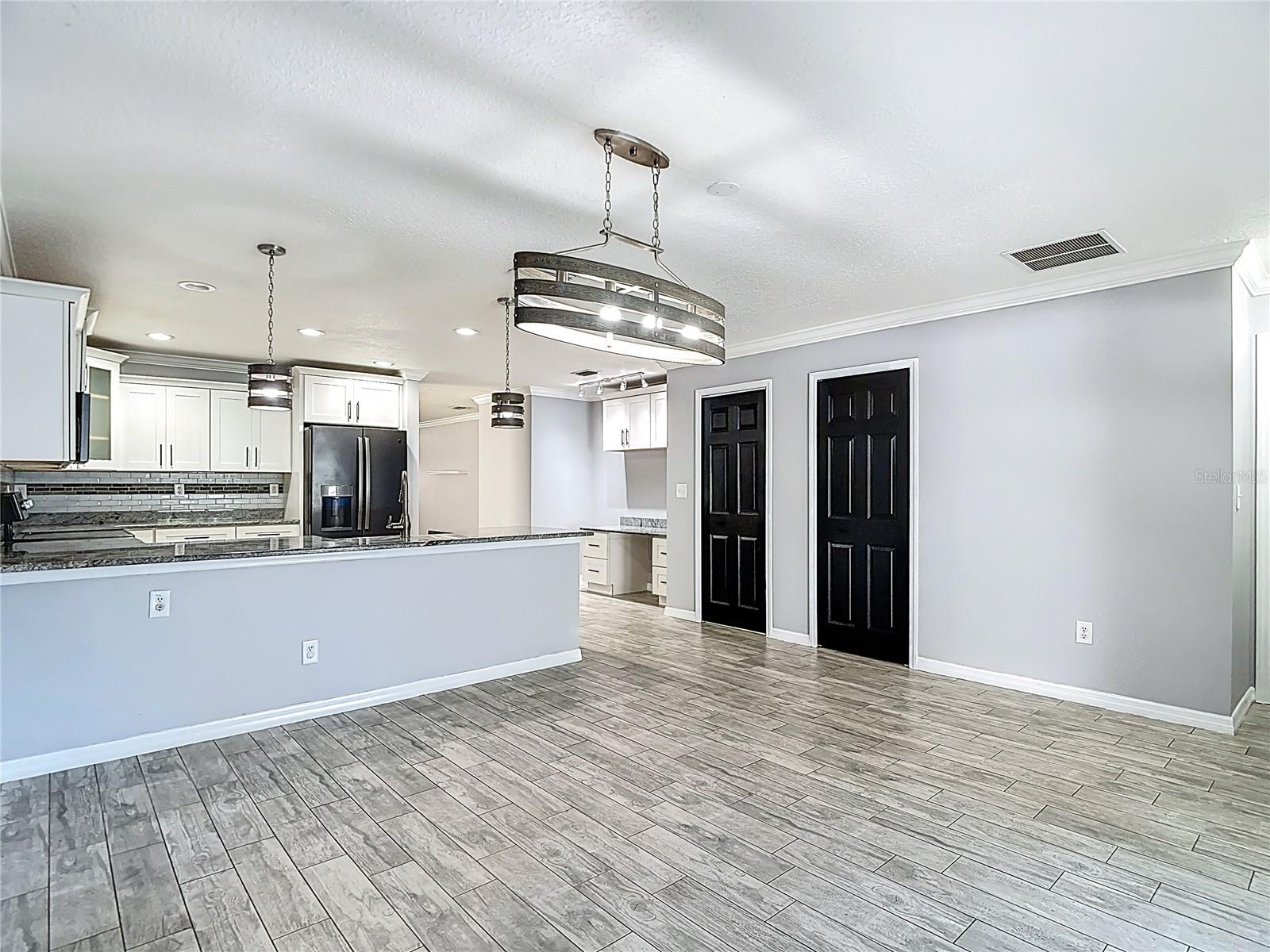 Pantry and closet off kitchen