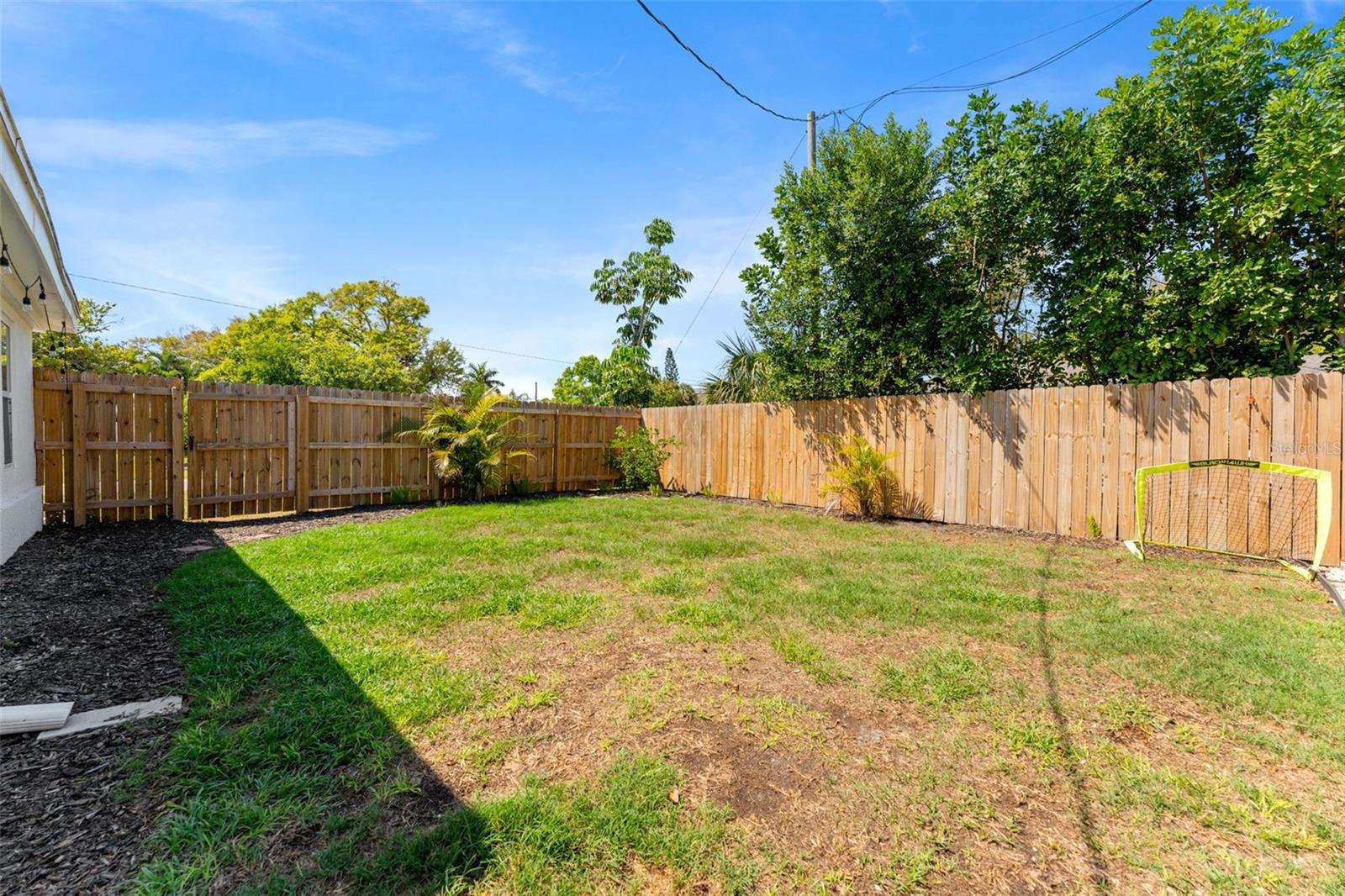 Fully fenced backyard for ultimate privacy
