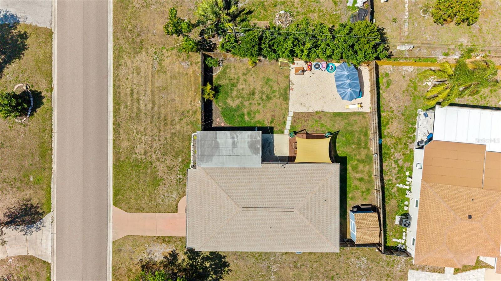 Aerial shot of this well-maintained property.