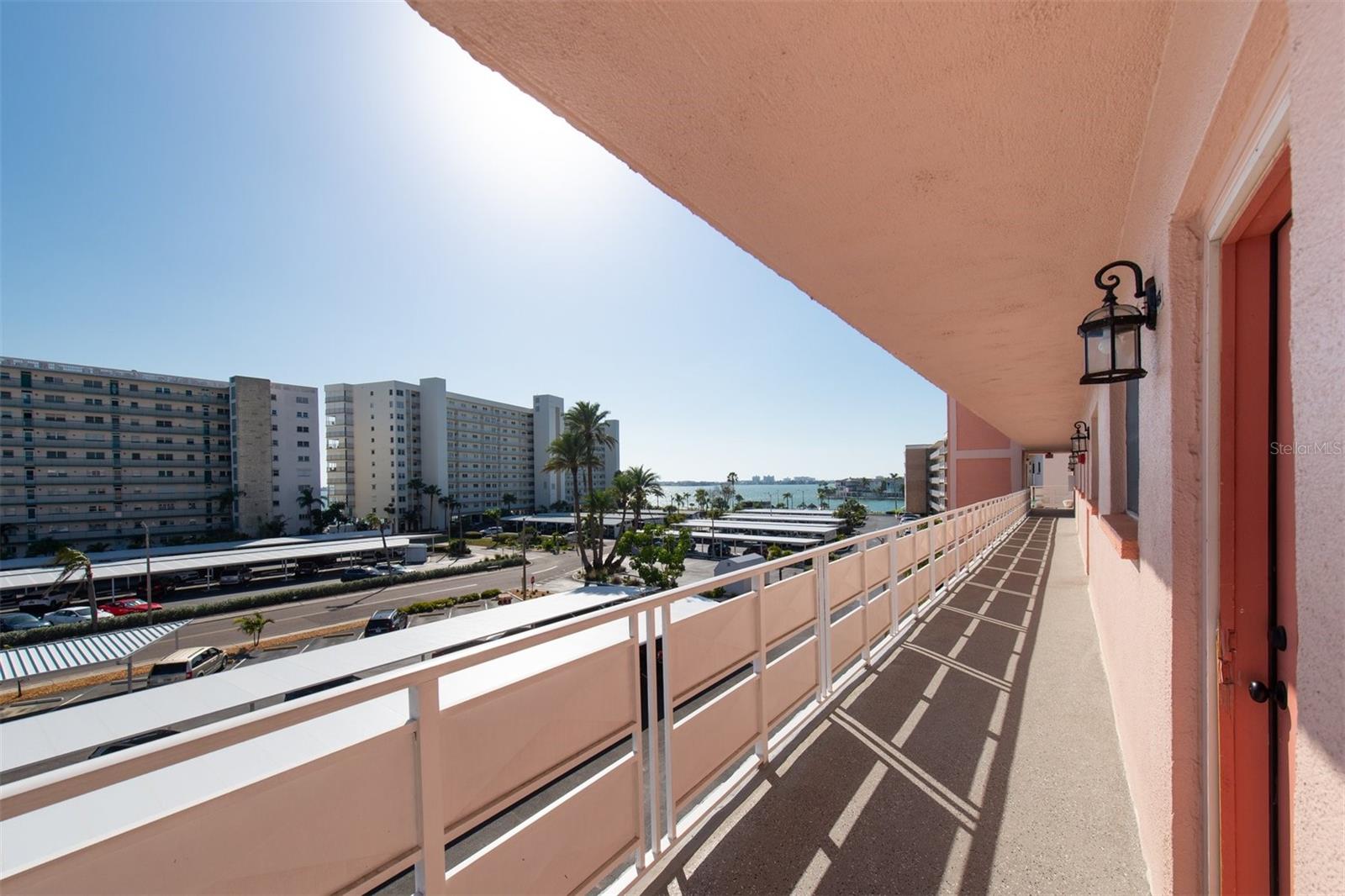 Westward view in front