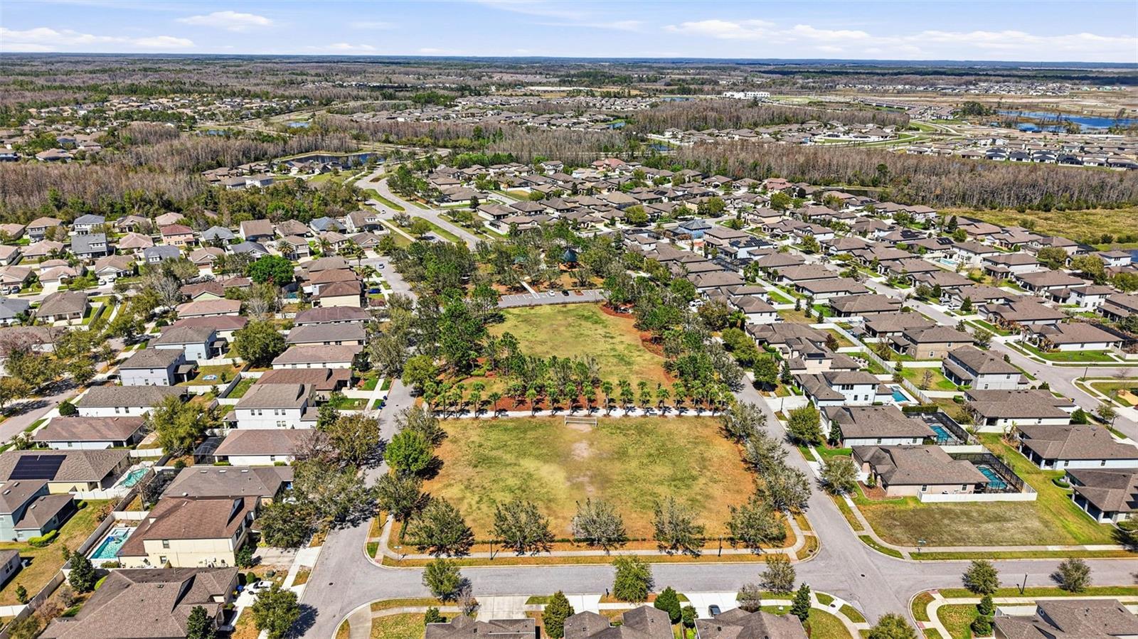 Neighborhood soccer filed