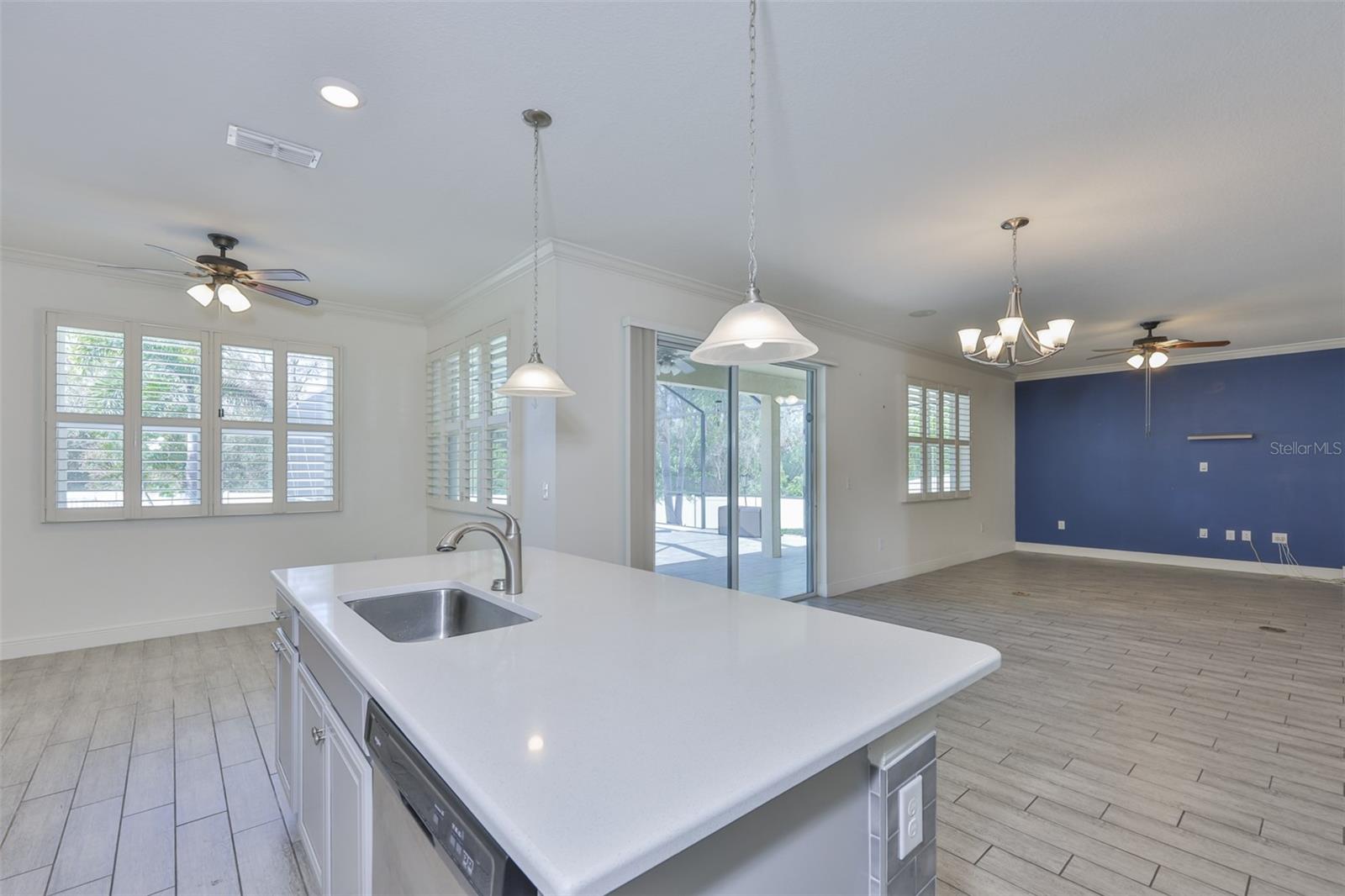 Kitchen Family room view