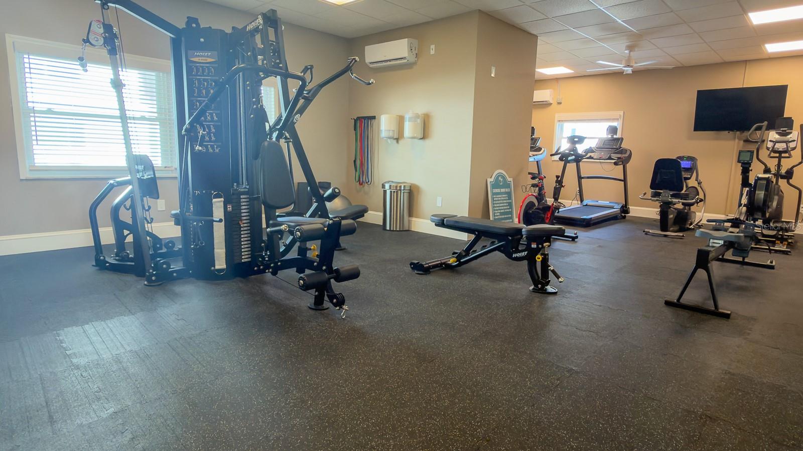 Well appointed fitness center