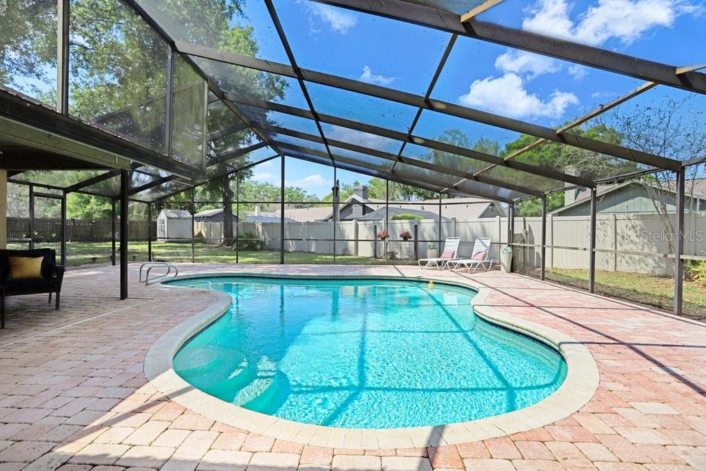 Oversized lanai with heated pool