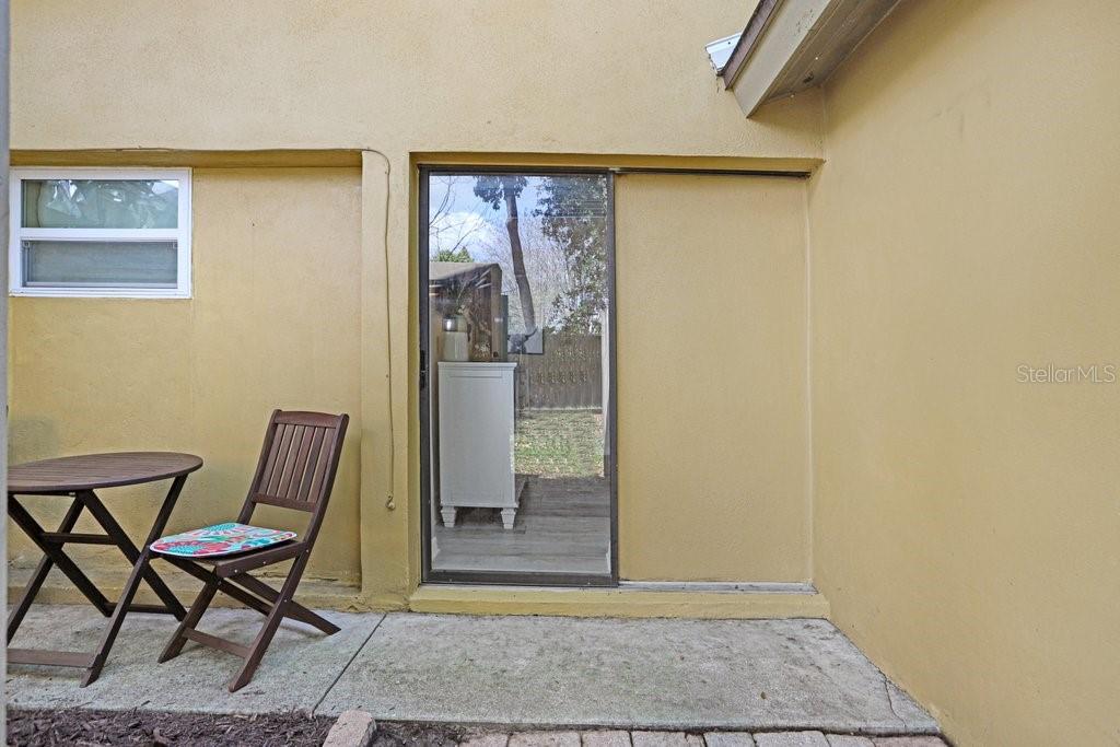 Private patio off Primary Bedroom