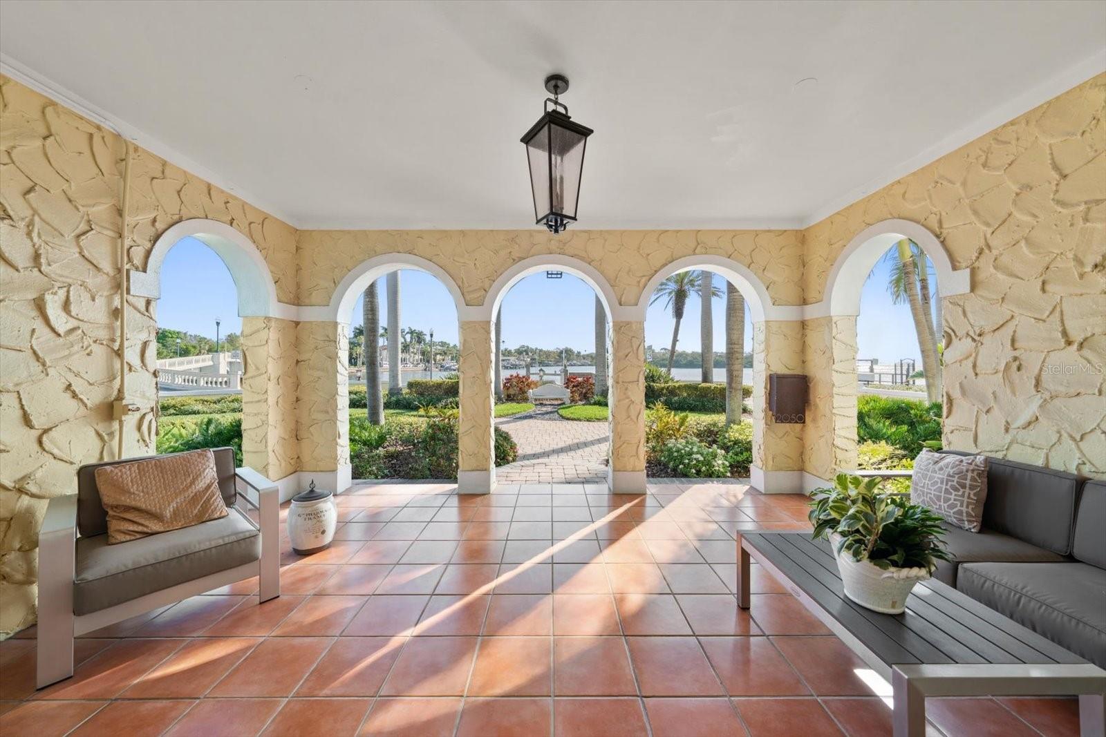 Sit here with your coffee and gaze at the waterfront