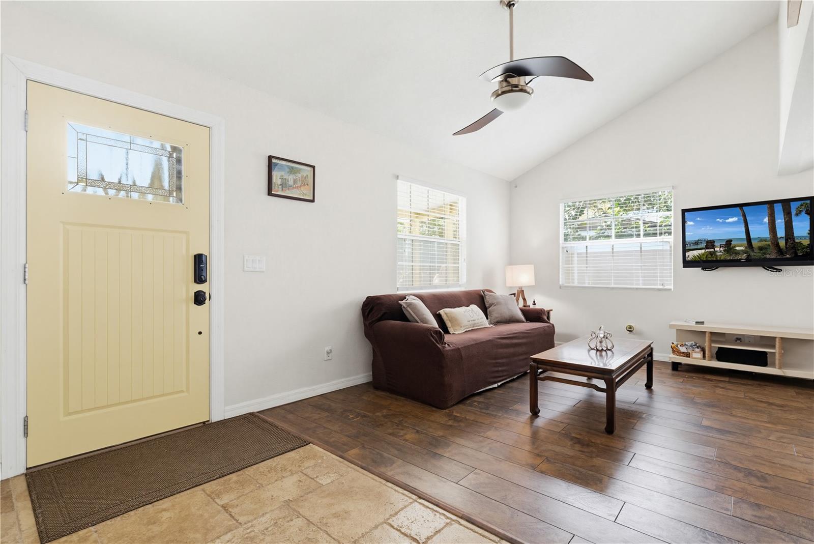 Orange Ave - Front Entry with Travertine