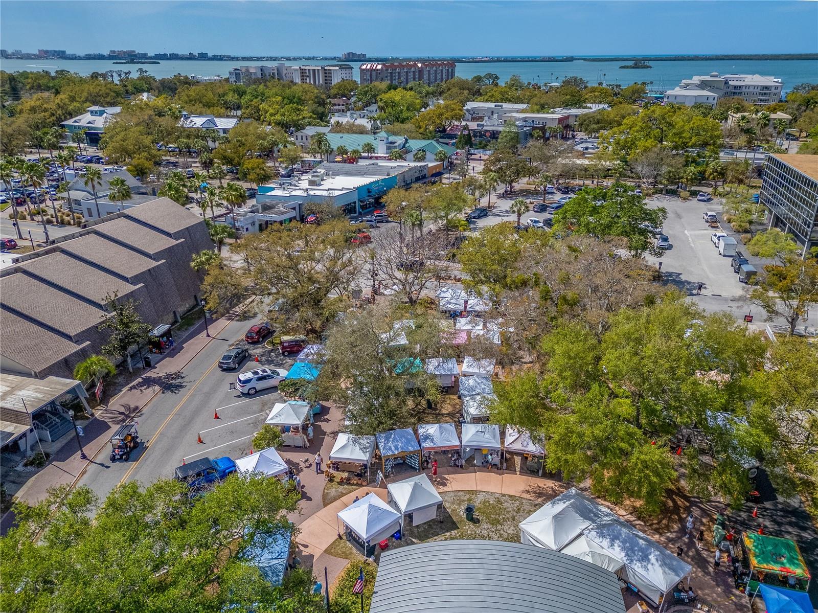 Downtown Dunedin Aerial View - Downtown Market