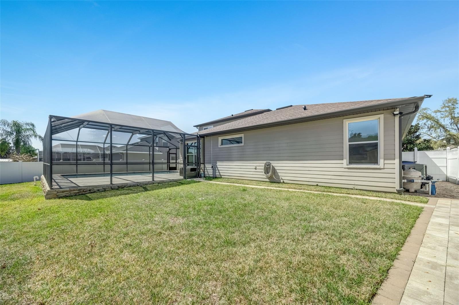 Paved Walk Way and Paved area for Pool Equipment