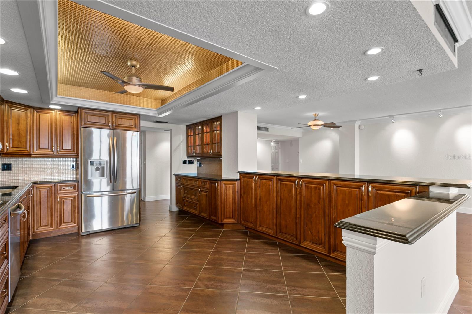 Kitchen open to family room