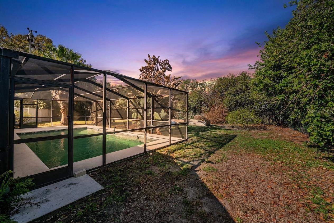 Large Backyard Fenced in