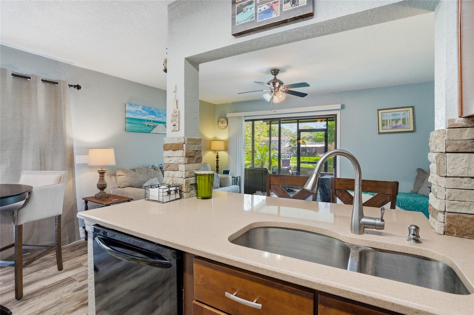 Kitchen Looking Into Living Room