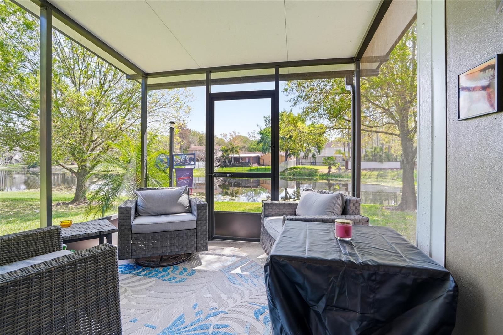 Lanai Overlooking the Pond